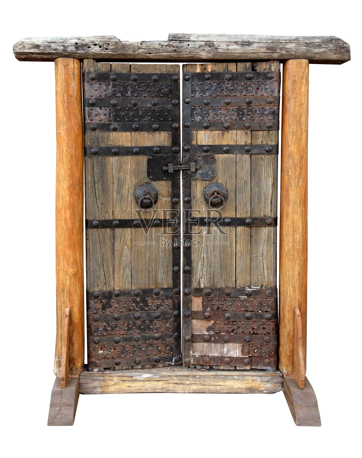 仿古木门照片摄影图片