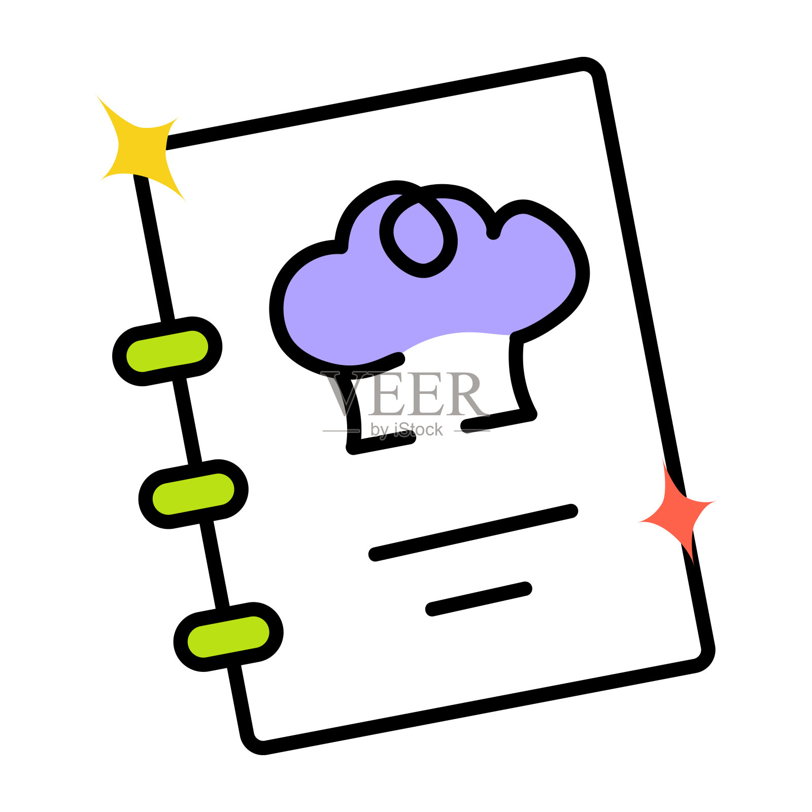 菜单的书插画图片素材