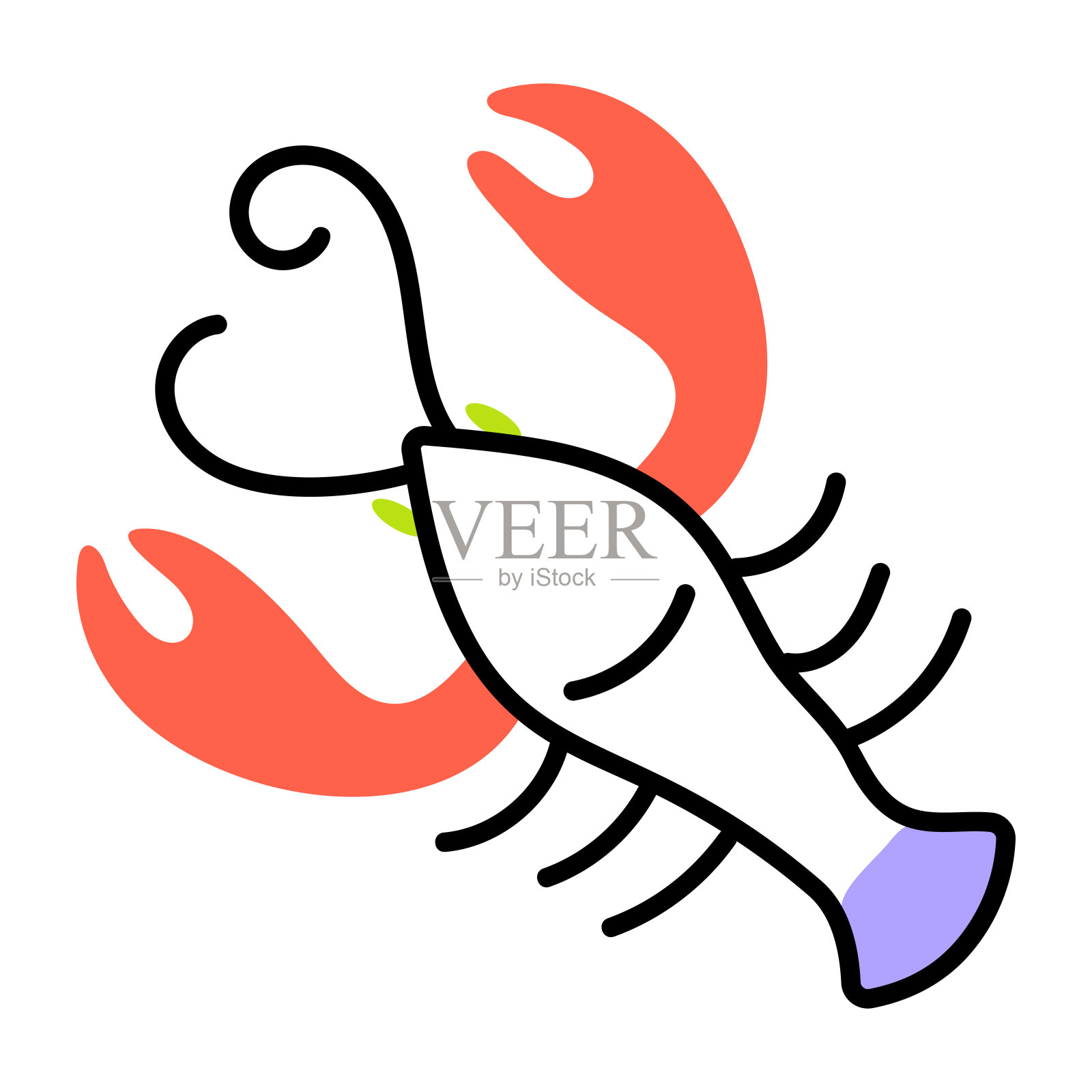 虾插画图片素材