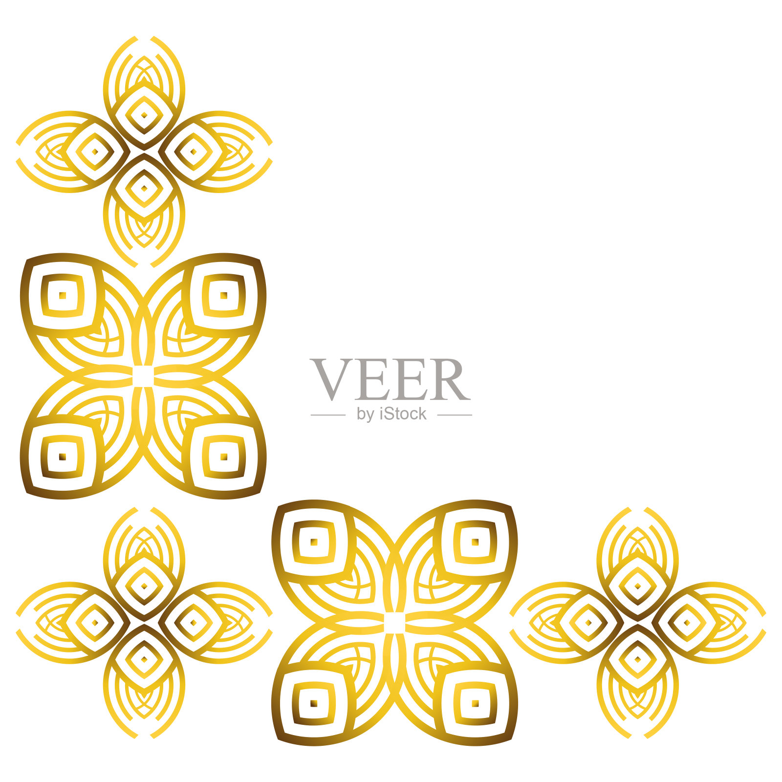 抽象金色几何装饰设计元素插画图片素材