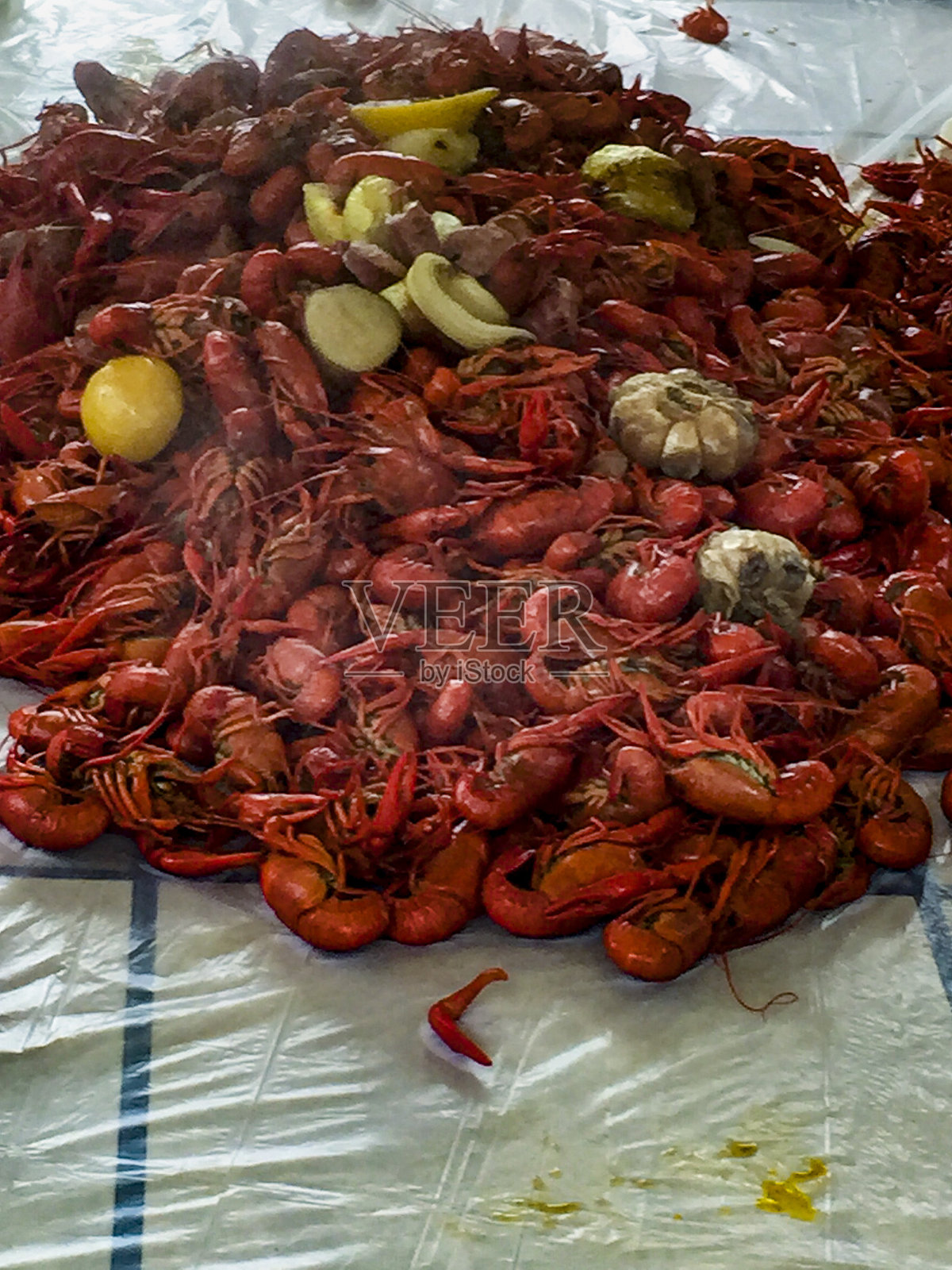 水煮小龙虾或小龙虾照片摄影图片