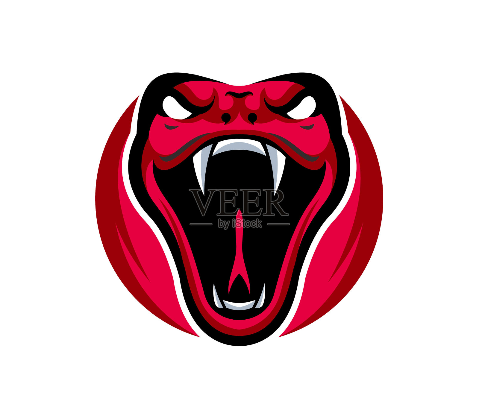 野生眼镜蛇蛇头标志模板插画图片素材