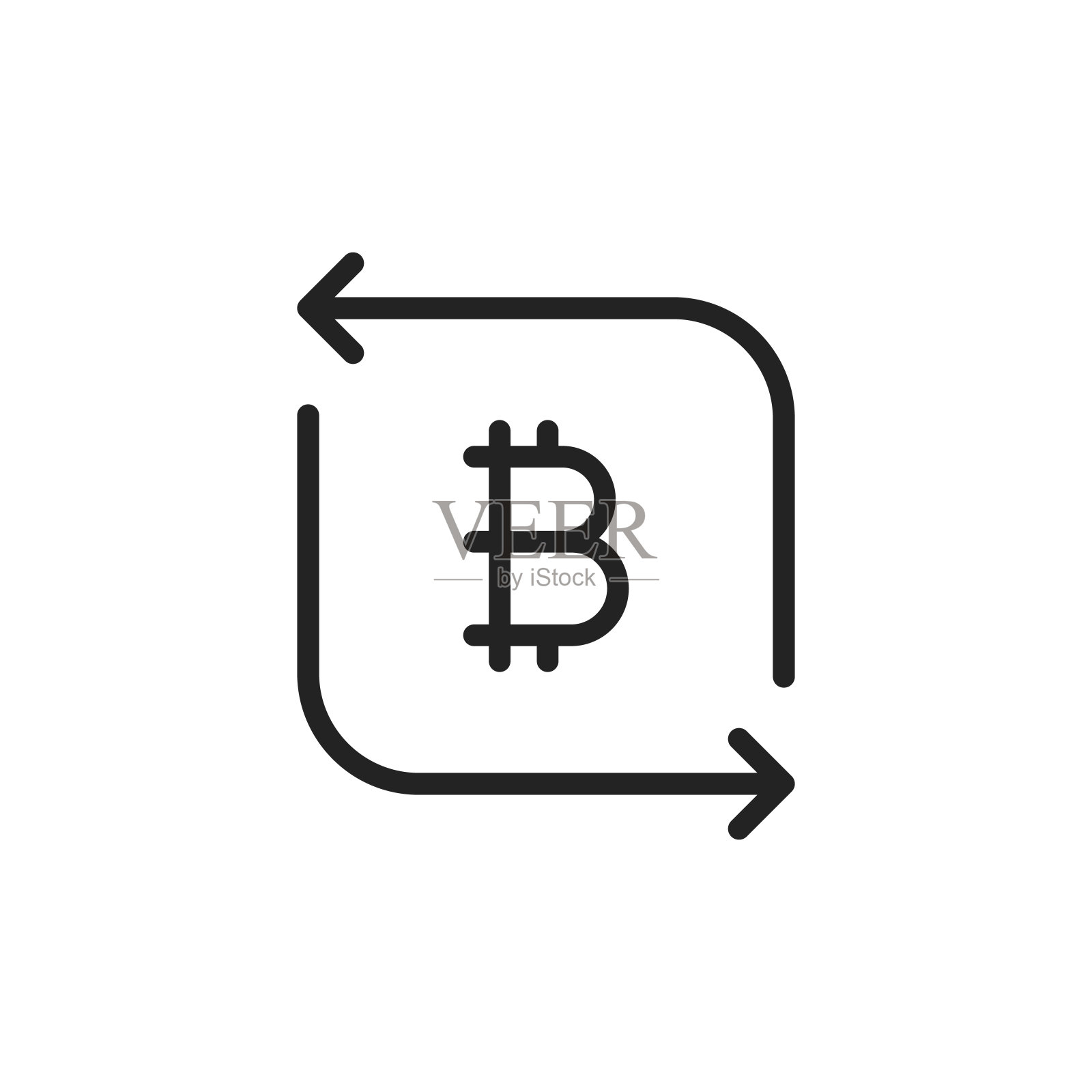 简单的比特币交易像现金转移图标插画图片素材