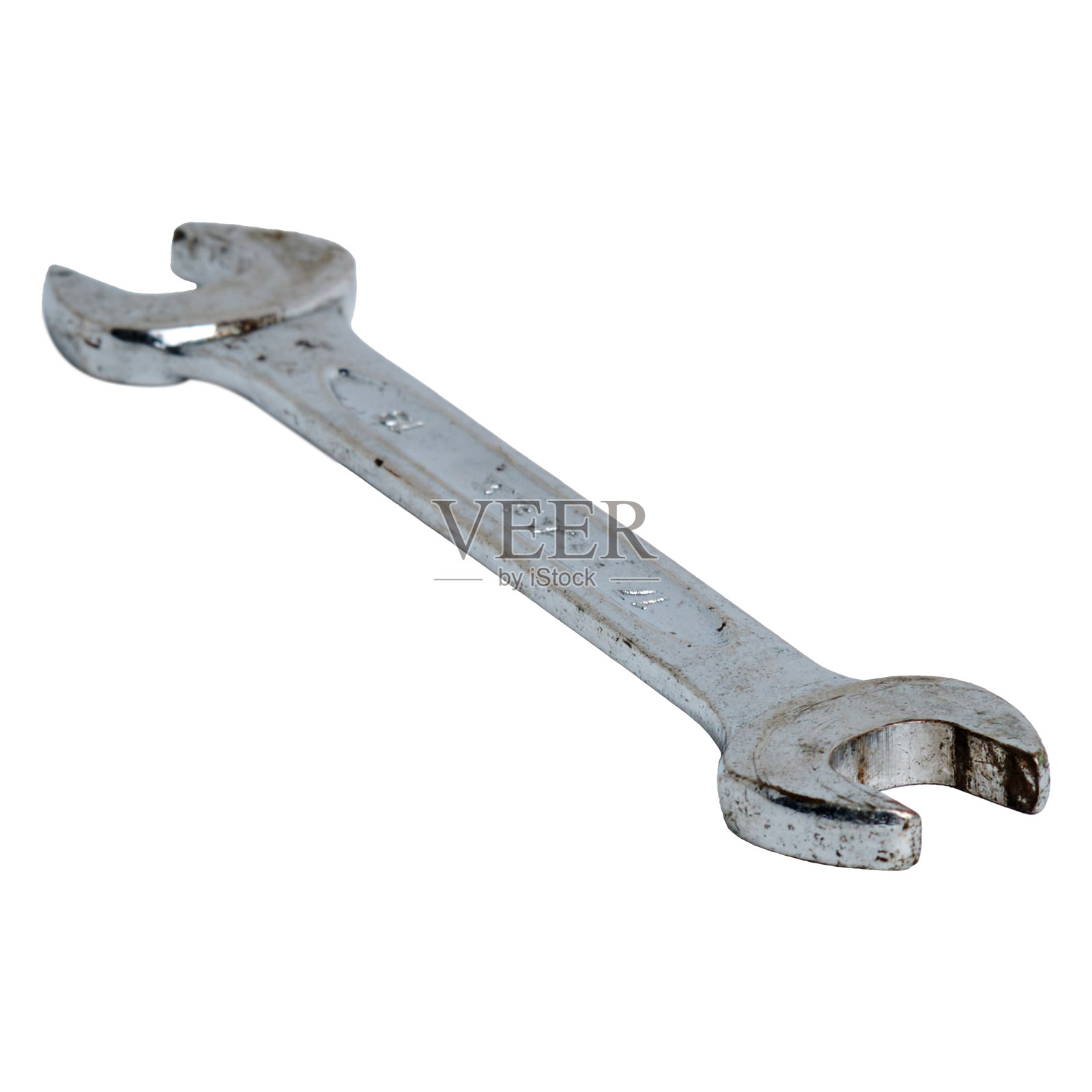 白色背景的孤立可调扳手照片摄影图片