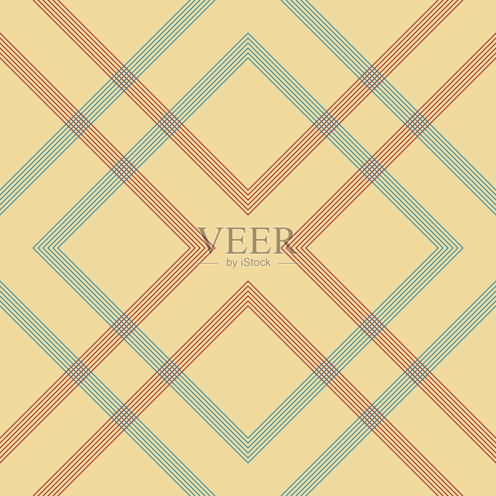 无缝格子图案,纺织印花。无缝格子在一个斜笼。插画图片素材