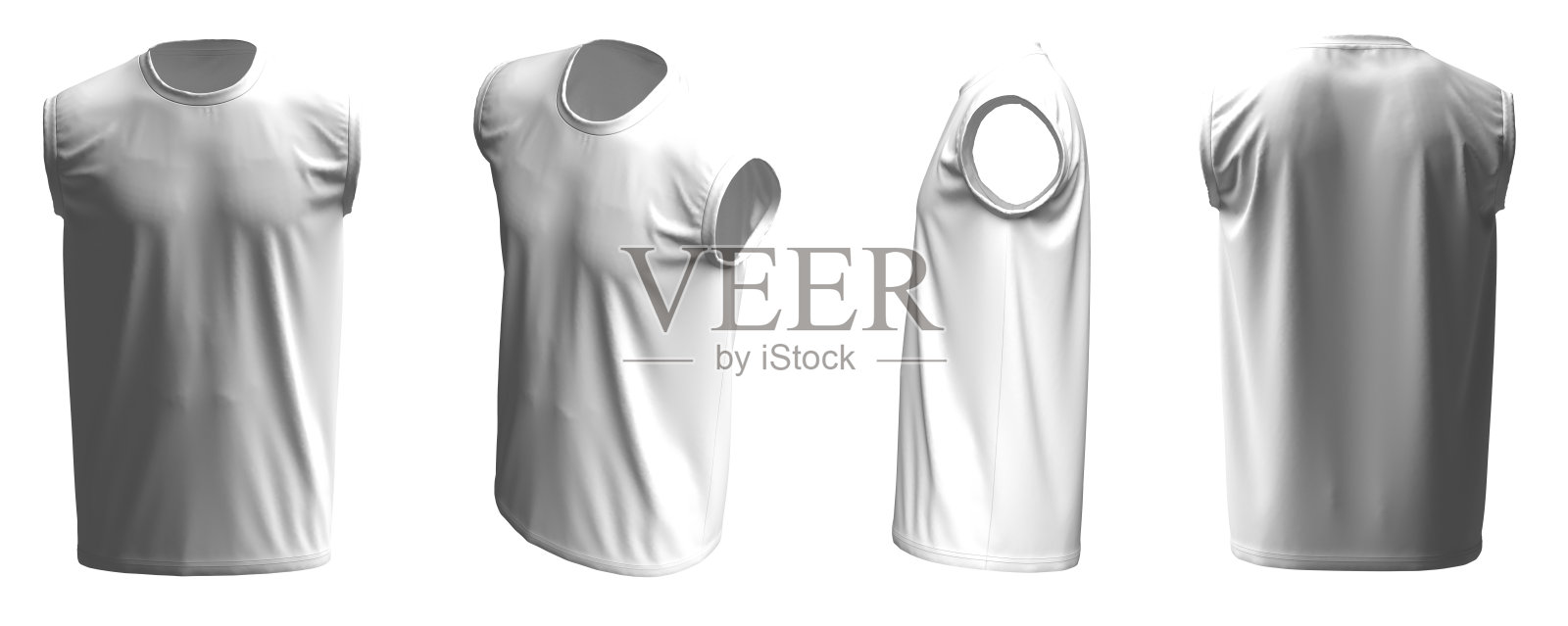 无袖t恤。白人无袖衬衫照片摄影图片