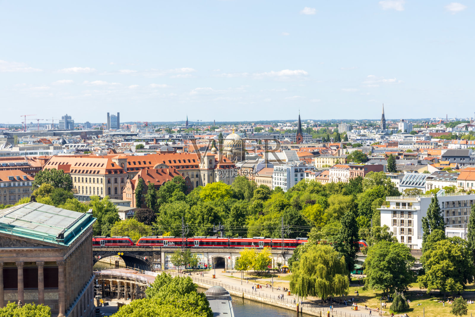 德国柏林的鸟瞰图照片摄影图片
