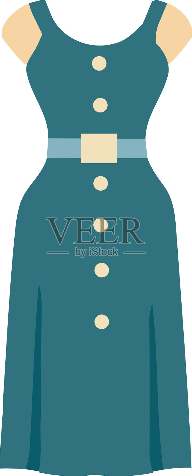 优雅女性服饰的标志插画图片素材