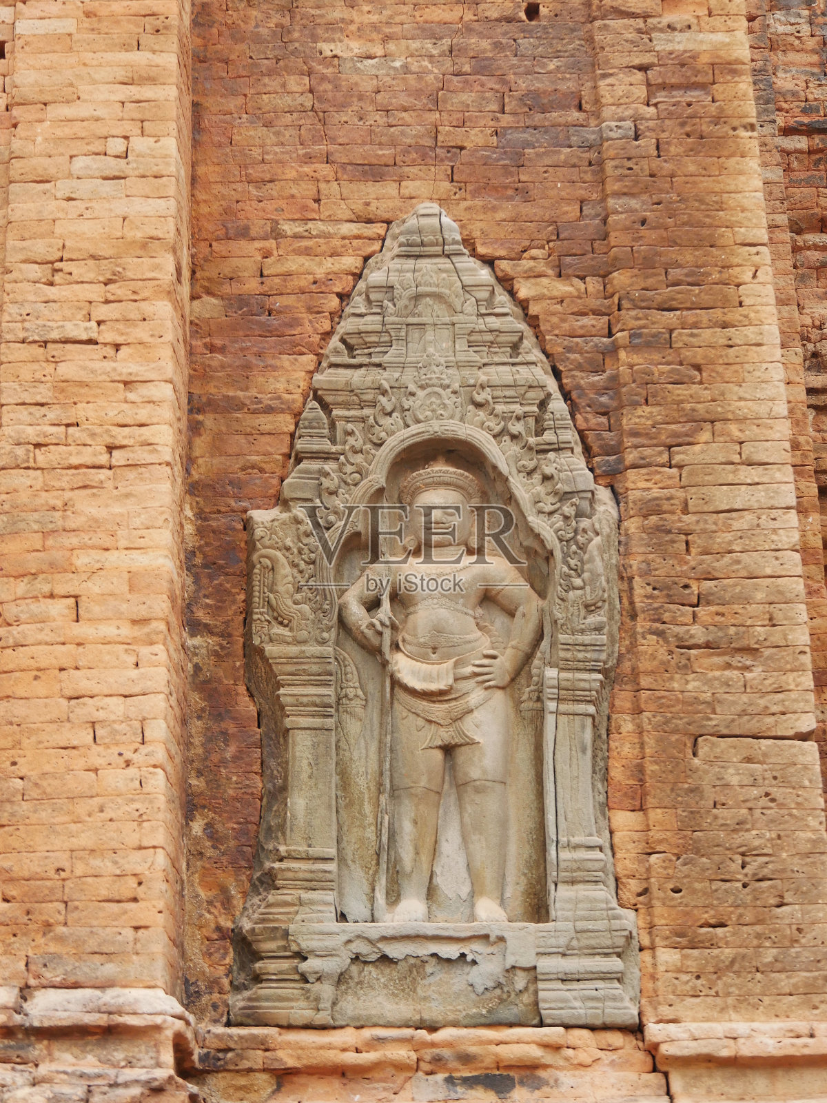 罗雷寺,罗洛斯遗址上的印度教寺庙,暹粒省,吴哥寺庙建筑群被联合国教科文组织列为世界遗产,由柬埔寨国王亚舍瓦曼一世建于889年照片摄影图片