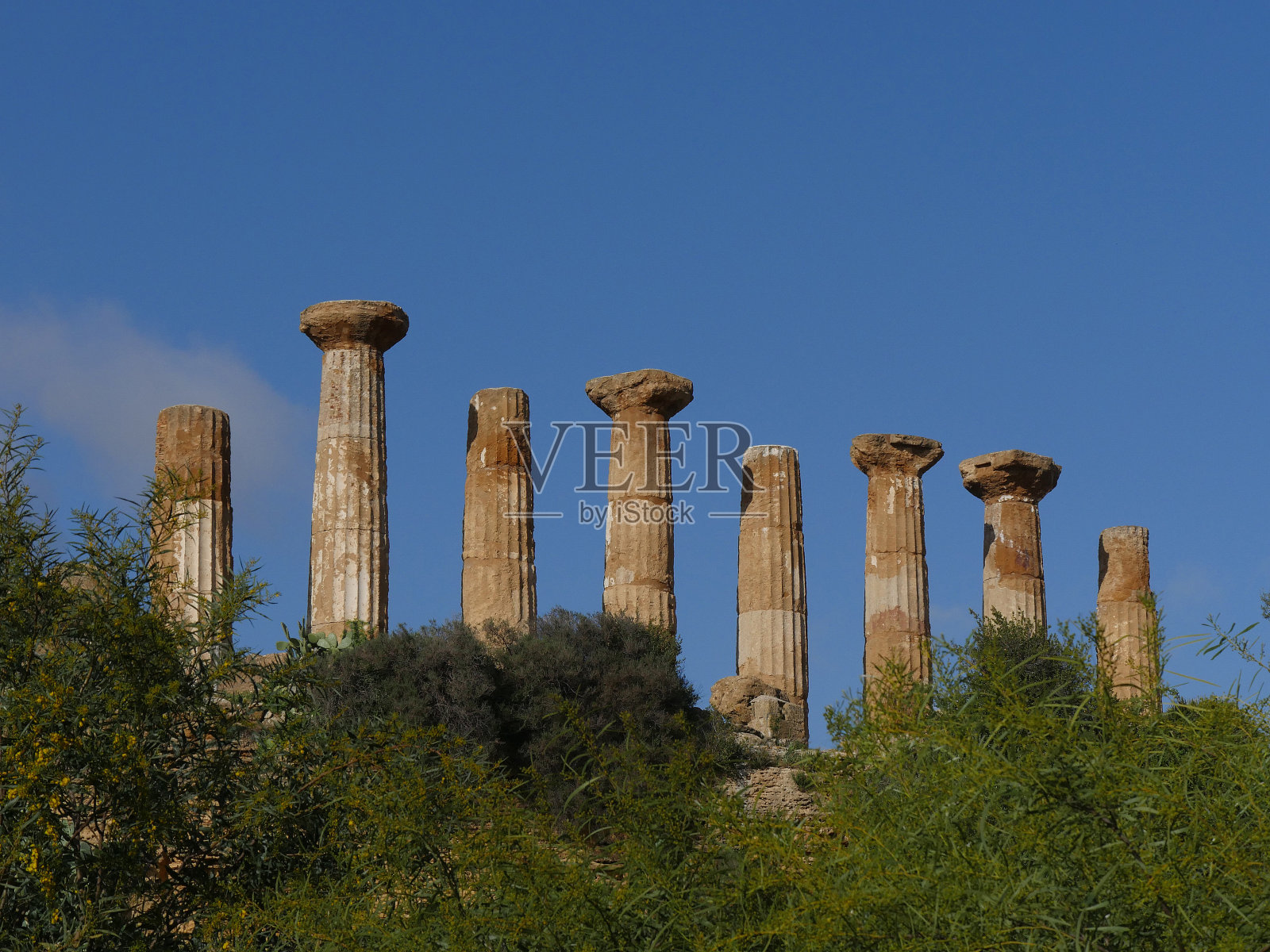 大力神神庙或Tempio di Ercole, Agrigento,神庙谷,西西里岛,意大利照片摄影图片