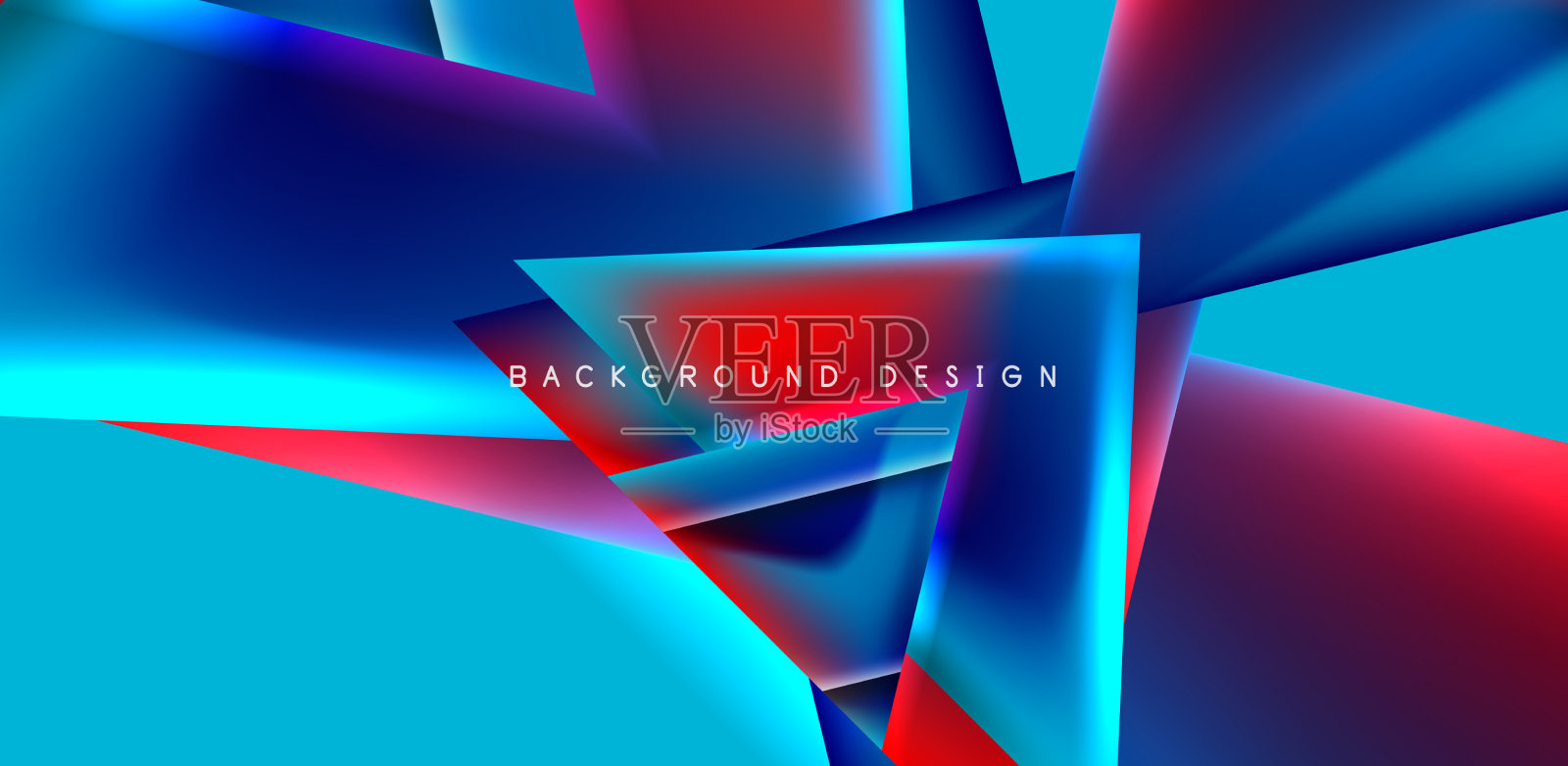 抽象背景与重叠的三角形和插画图片素材