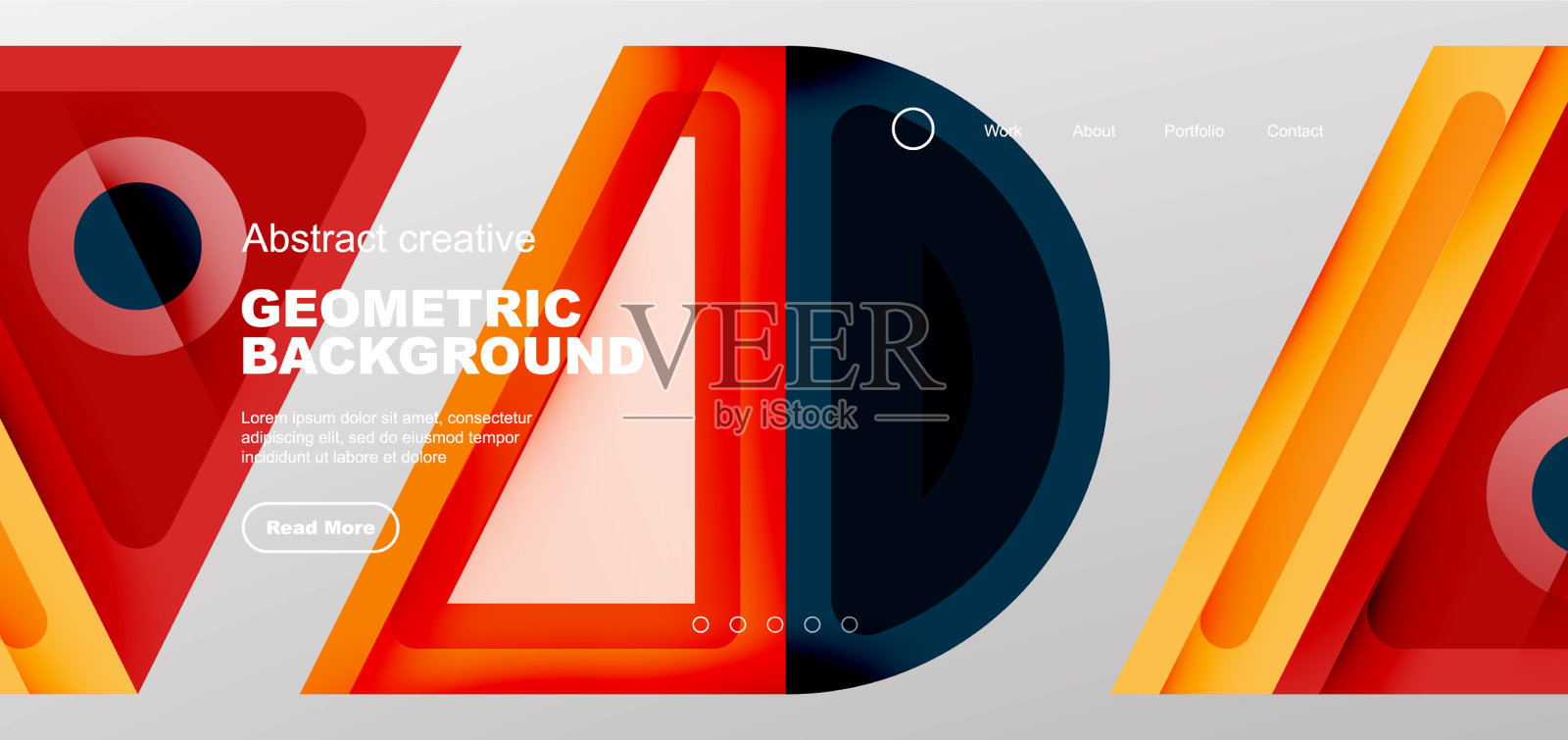 最小的登陆页几何形状业务插画图片素材