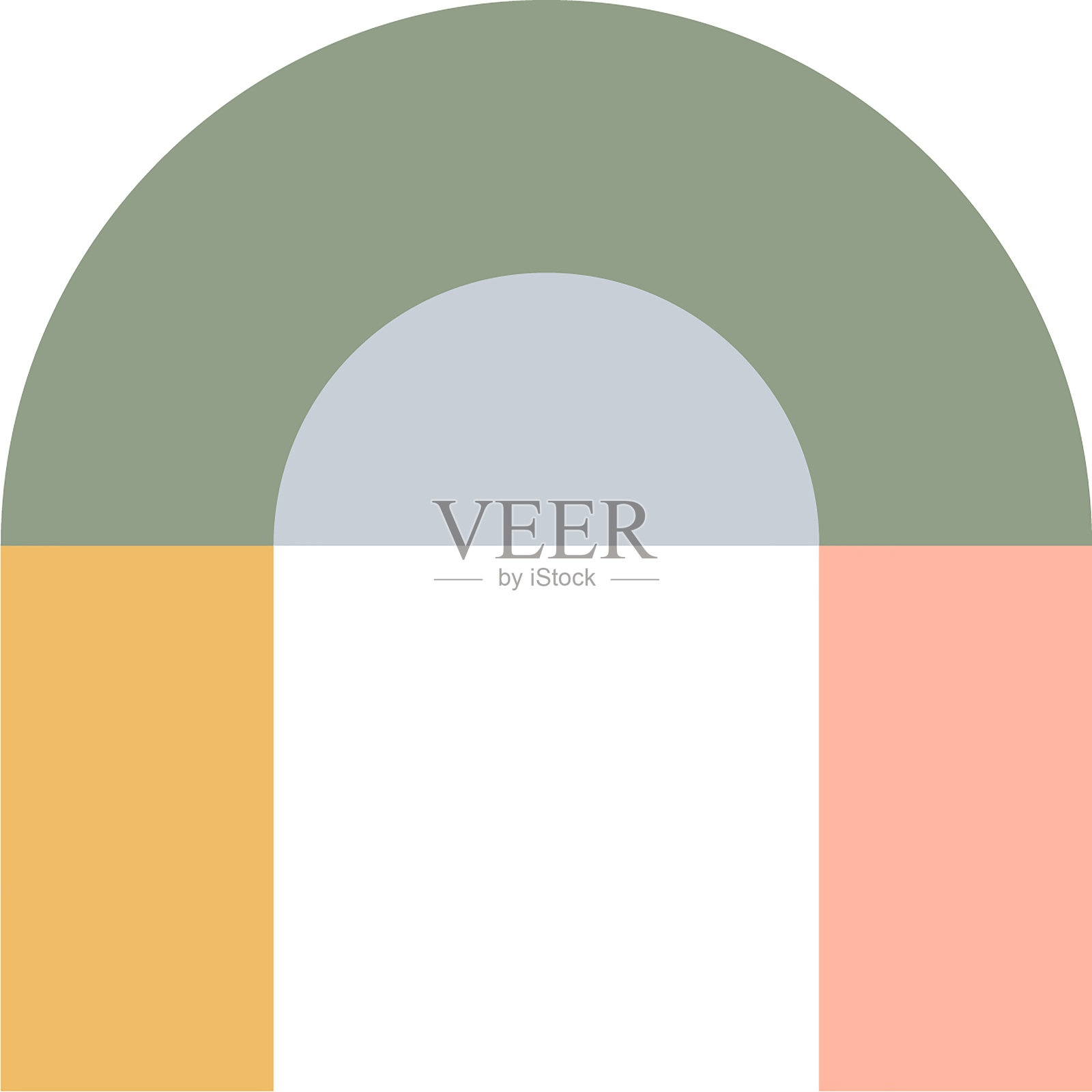 几何半圆、圆弧图案。造型装饰简洁美观。插画图片素材