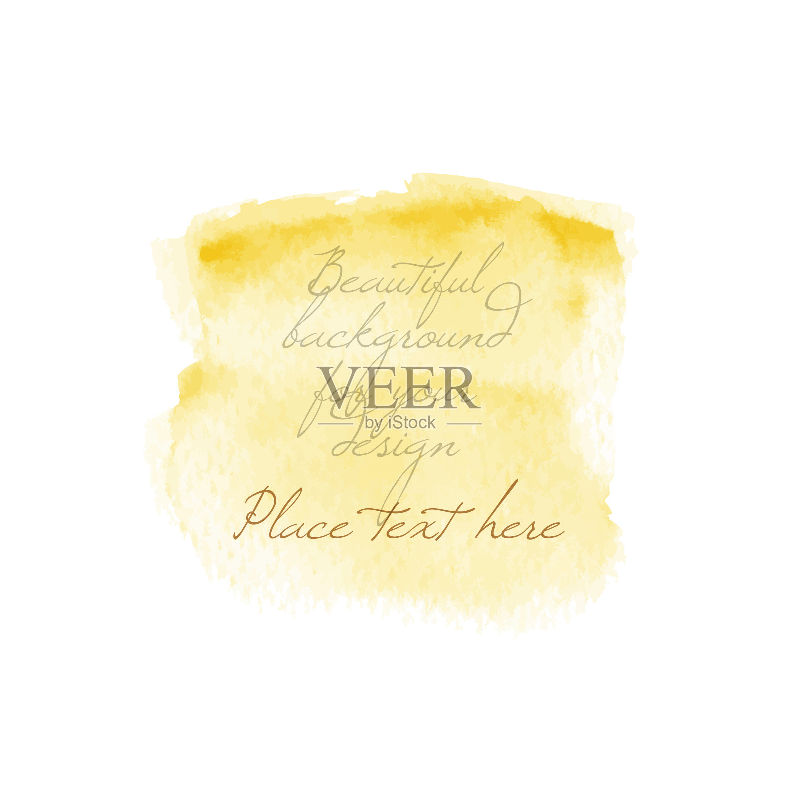 美丽的水彩广场插画图片素材