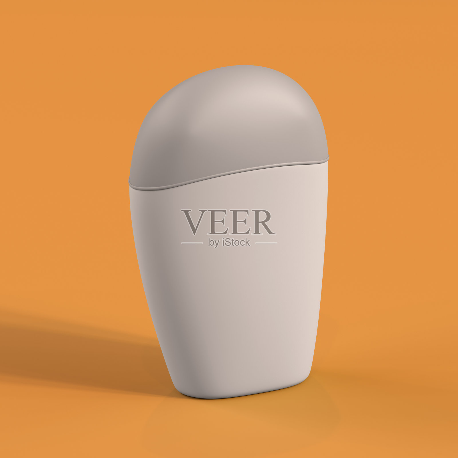 单色瓶在橙色背景,3d渲染照片摄影图片