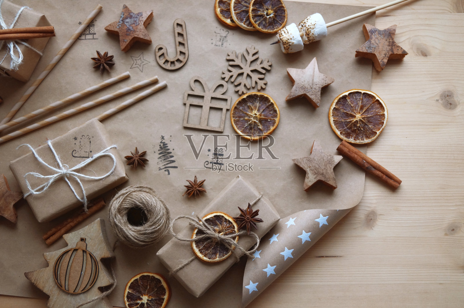 环保的节日装饰纸星星照片摄影图片