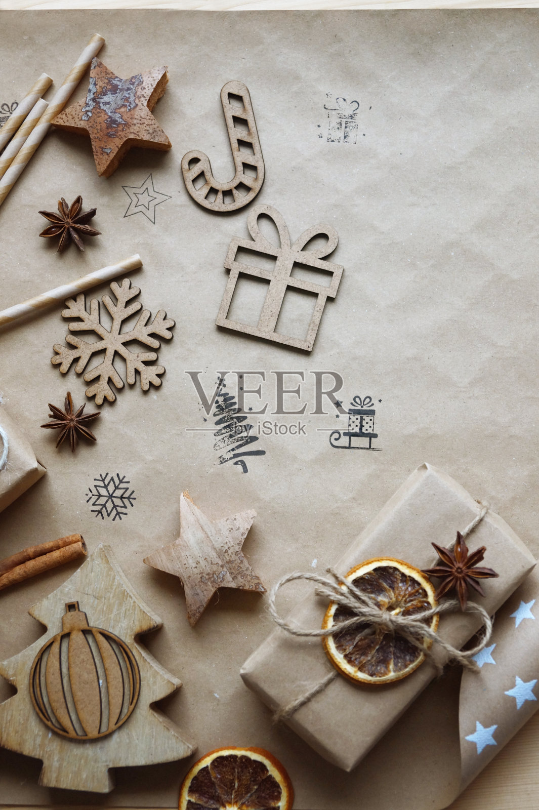 环保的节日装饰纸星星照片摄影图片