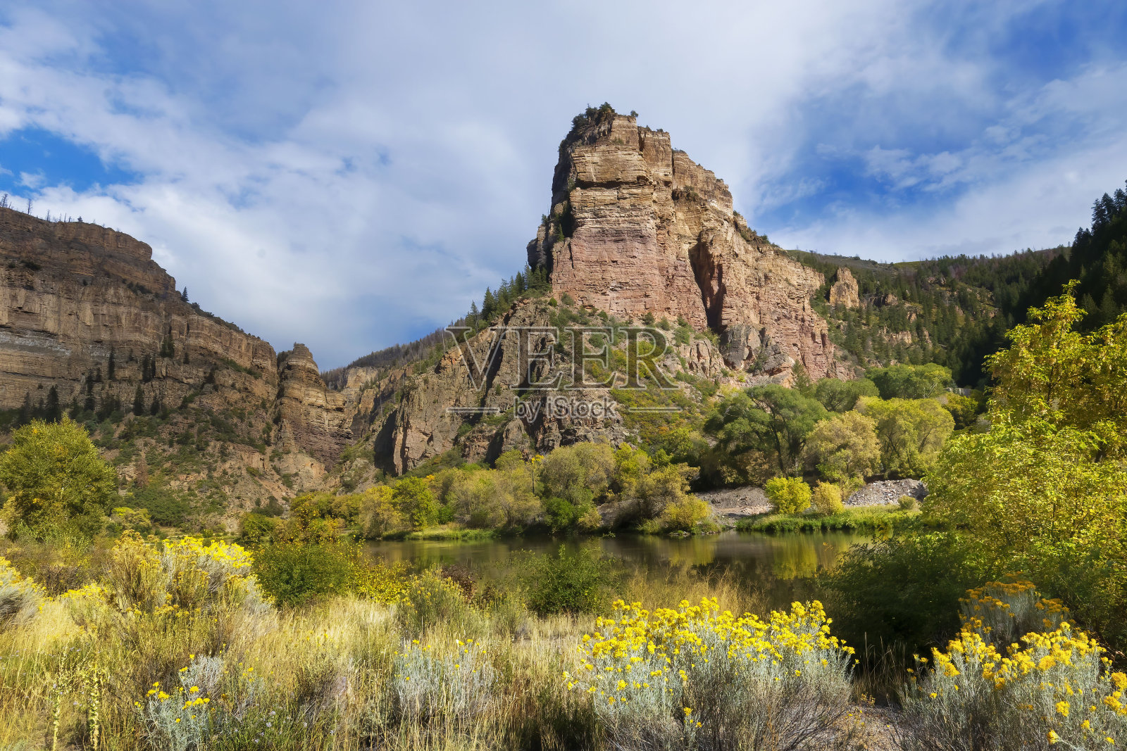 落在格伦伍德峡谷照片摄影图片
