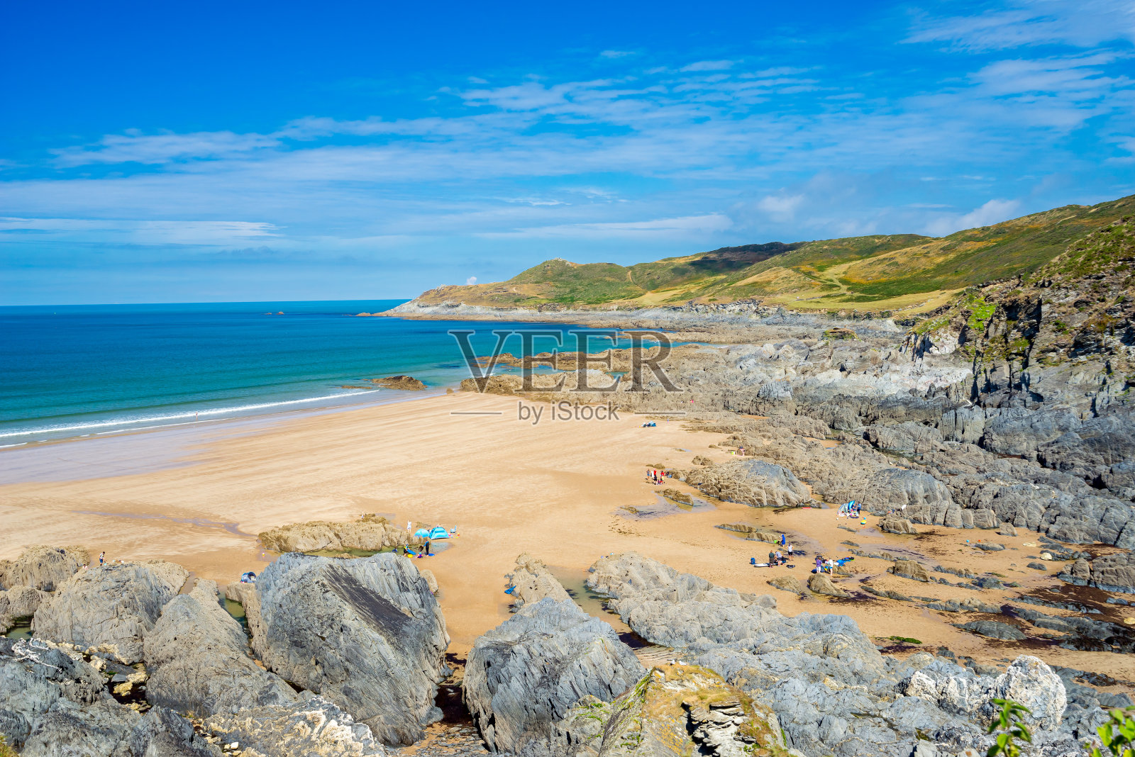 comesgate海滩Woolacombe德文郡英格兰照片摄影图片