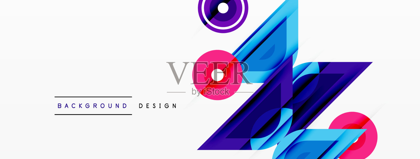 彩色三角形和圆形背景插画图片素材