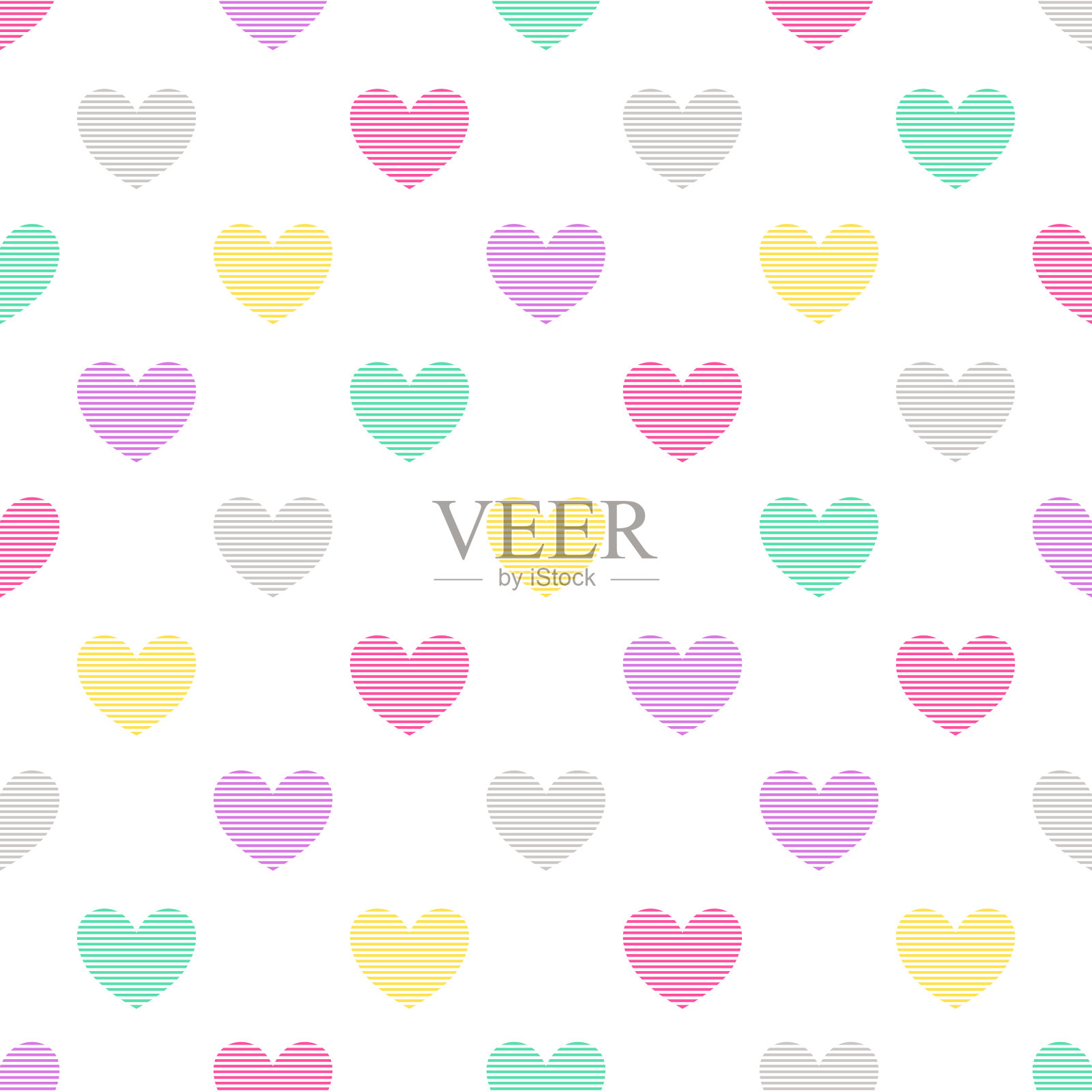 抽象几何背景。无缝矢量模式。插画图片素材