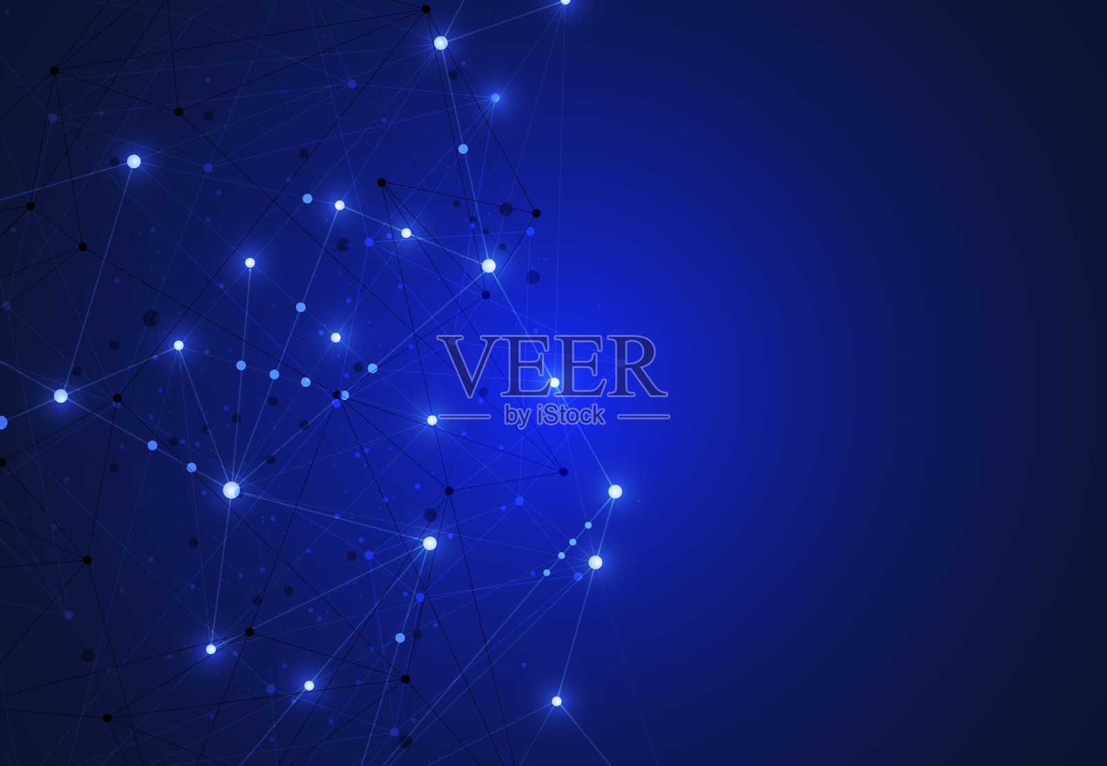 抽象技术点与线连接的数字高科技设计理念背景。文本空间。矢量图插画图片素材