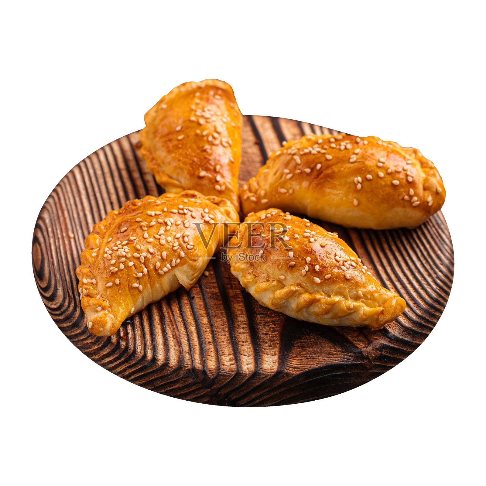 乌兹别克萨姆沙配肉和洋葱照片摄影图片