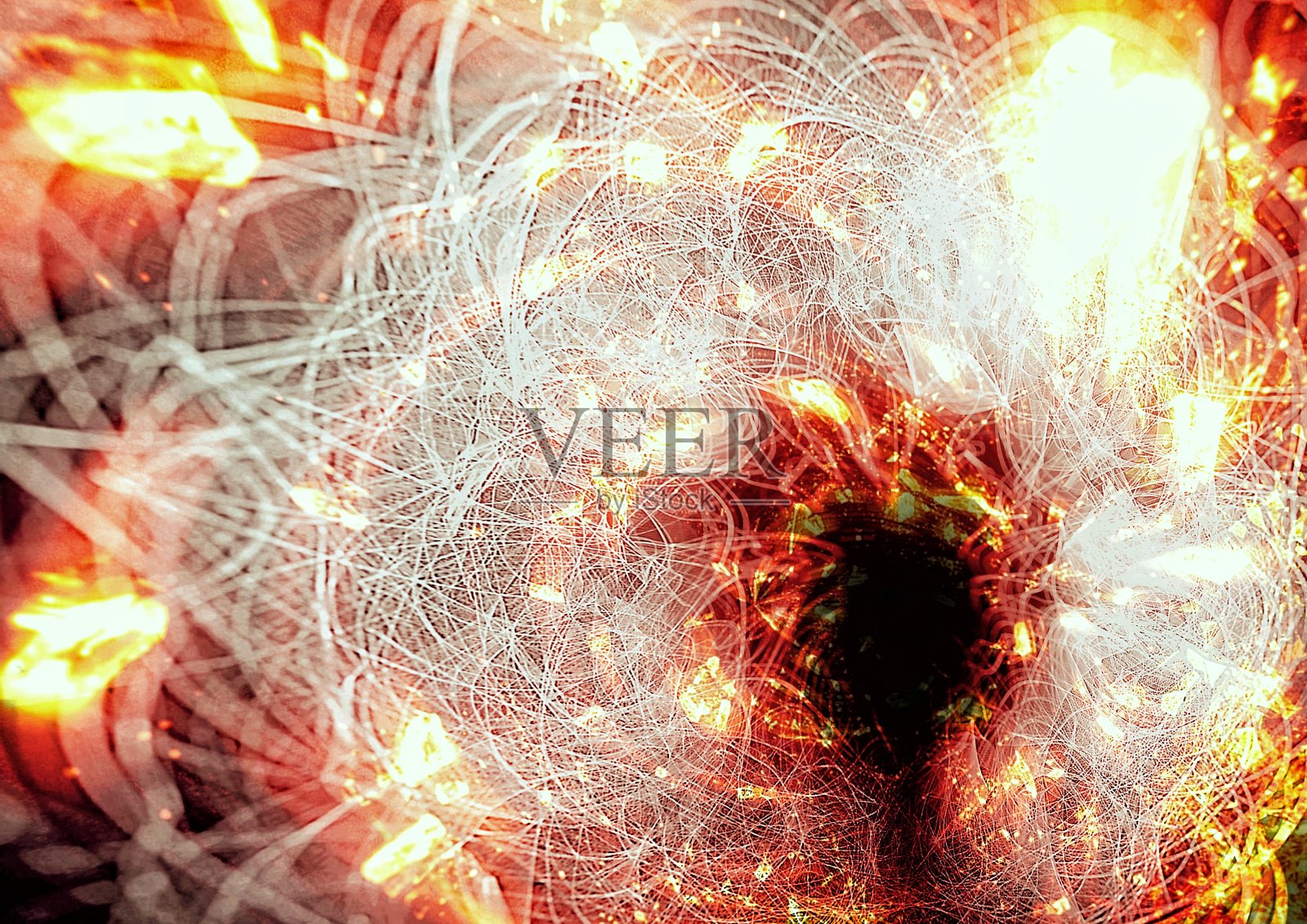 抽象的背景与旋转的烟雾和火焰照片摄影图片