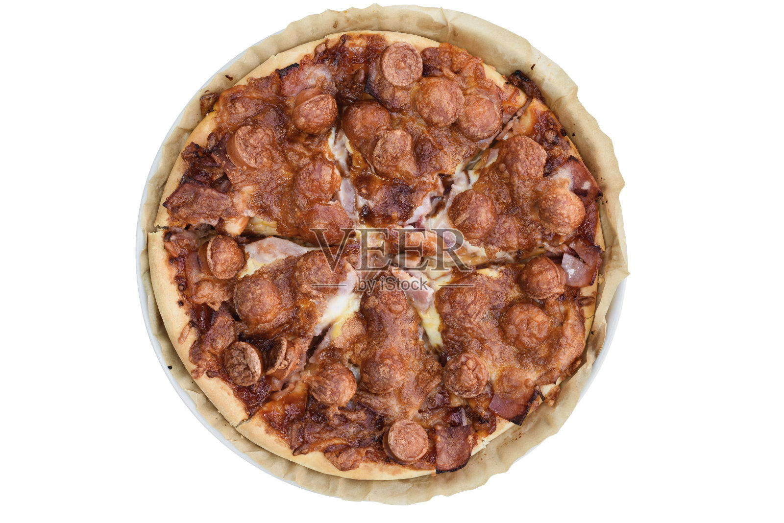 自制披萨,单独装在盘子里照片摄影图片