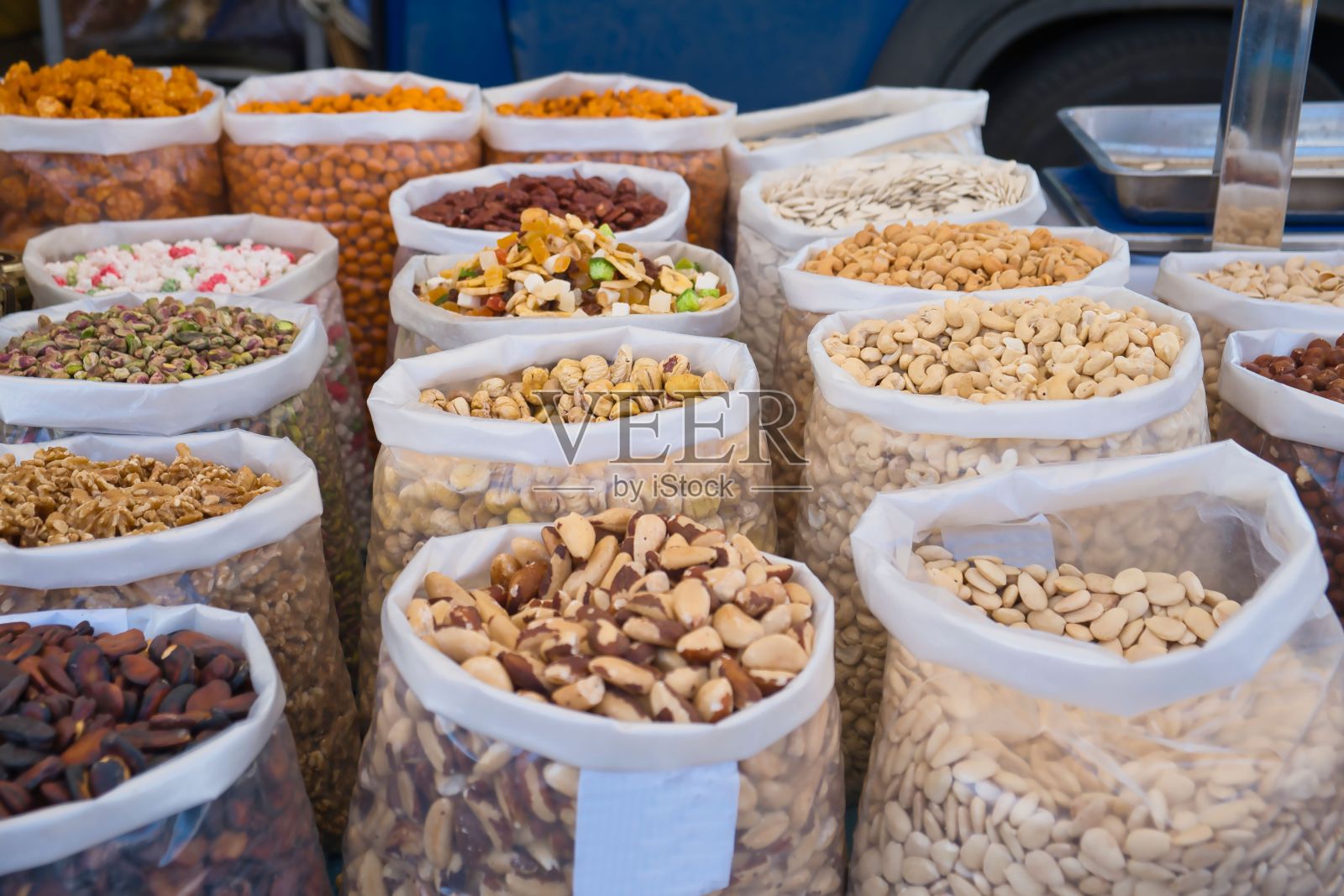 在西西里岛的一个市场出售豆类照片摄影图片