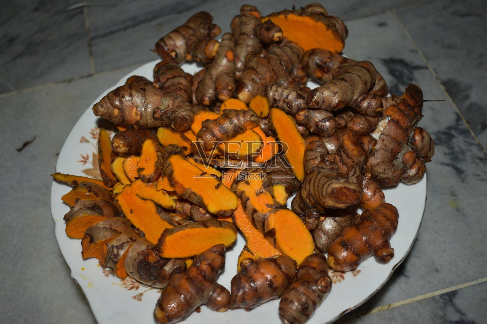 切碎的生姜黄照片摄影图片