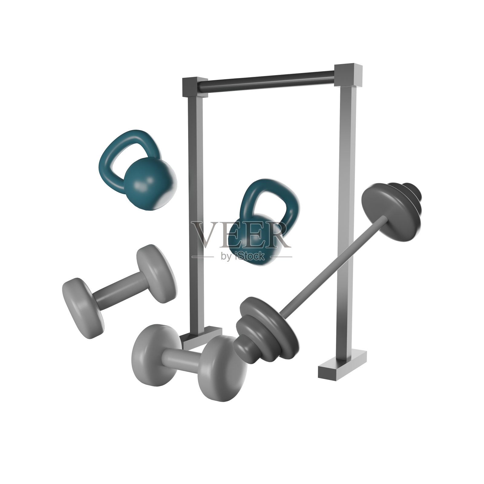 3d图标的健身用品照片摄影图片