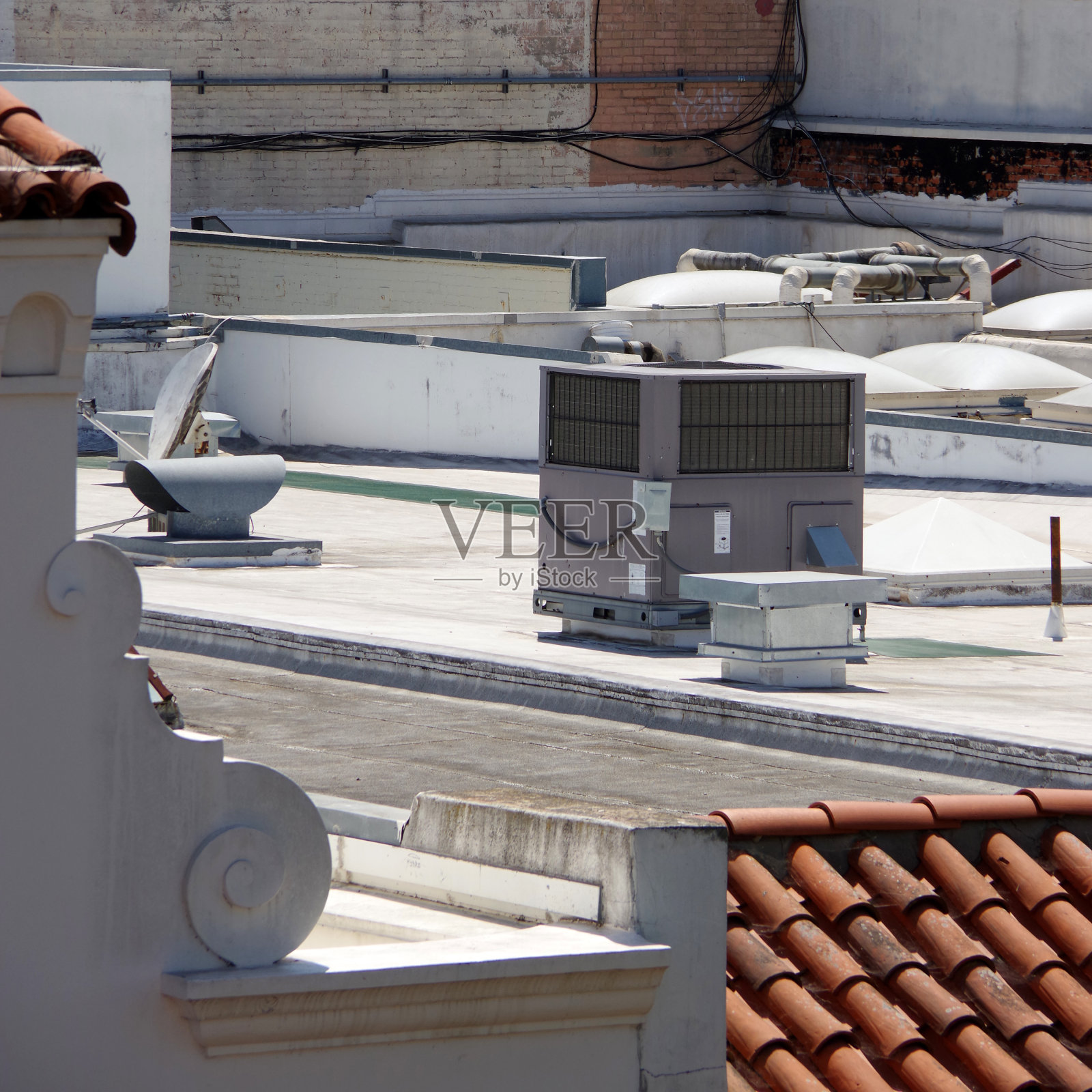 天台设备安装照片摄影图片