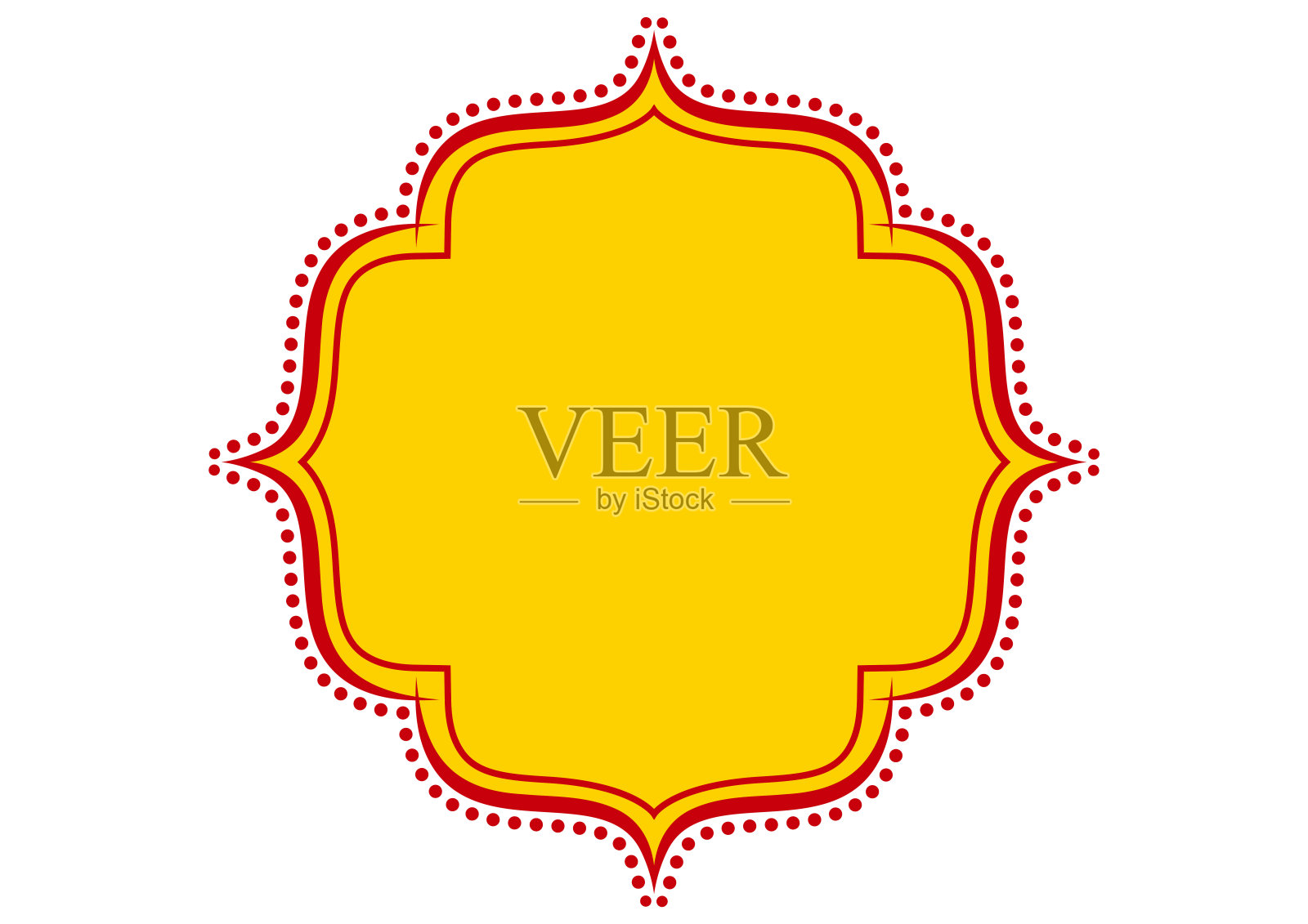 印度风格的装饰框架。矢量数据。插画图片素材