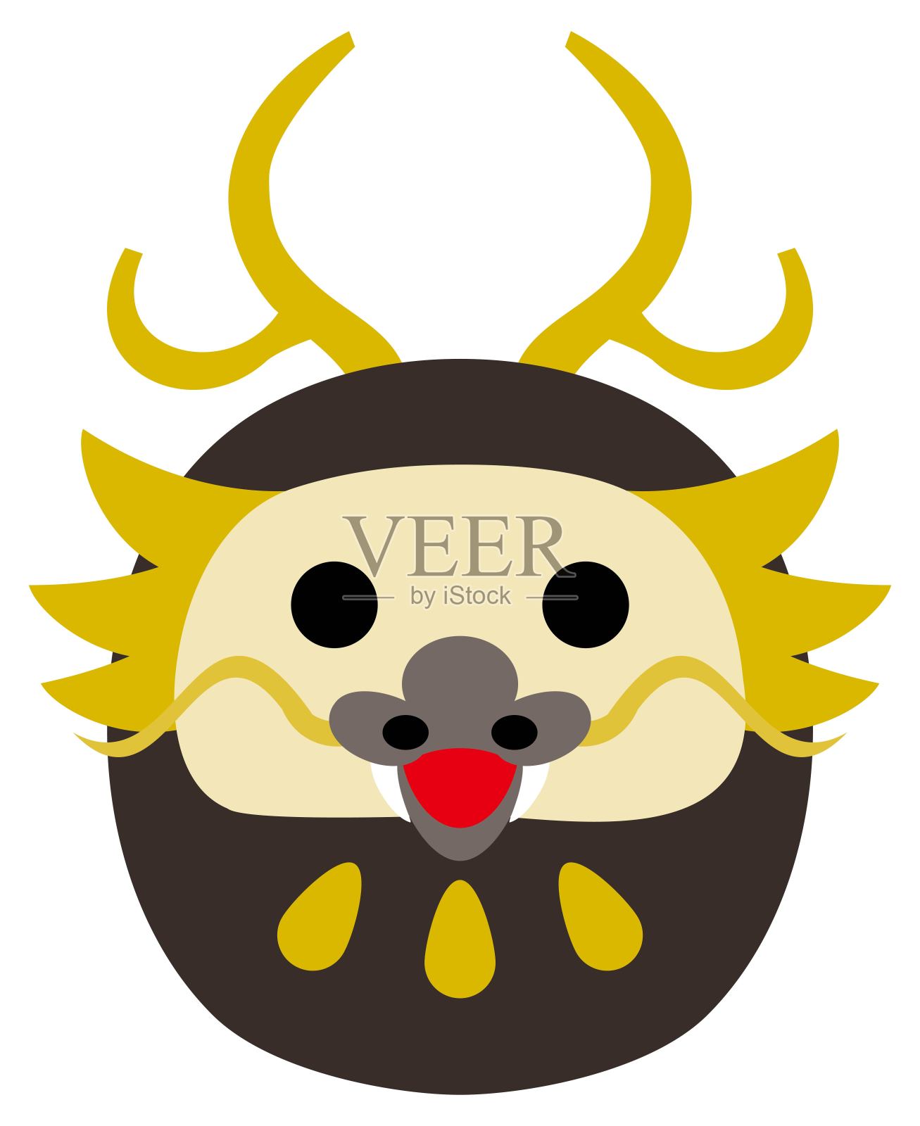 龙年龙的黑法。插画图片素材