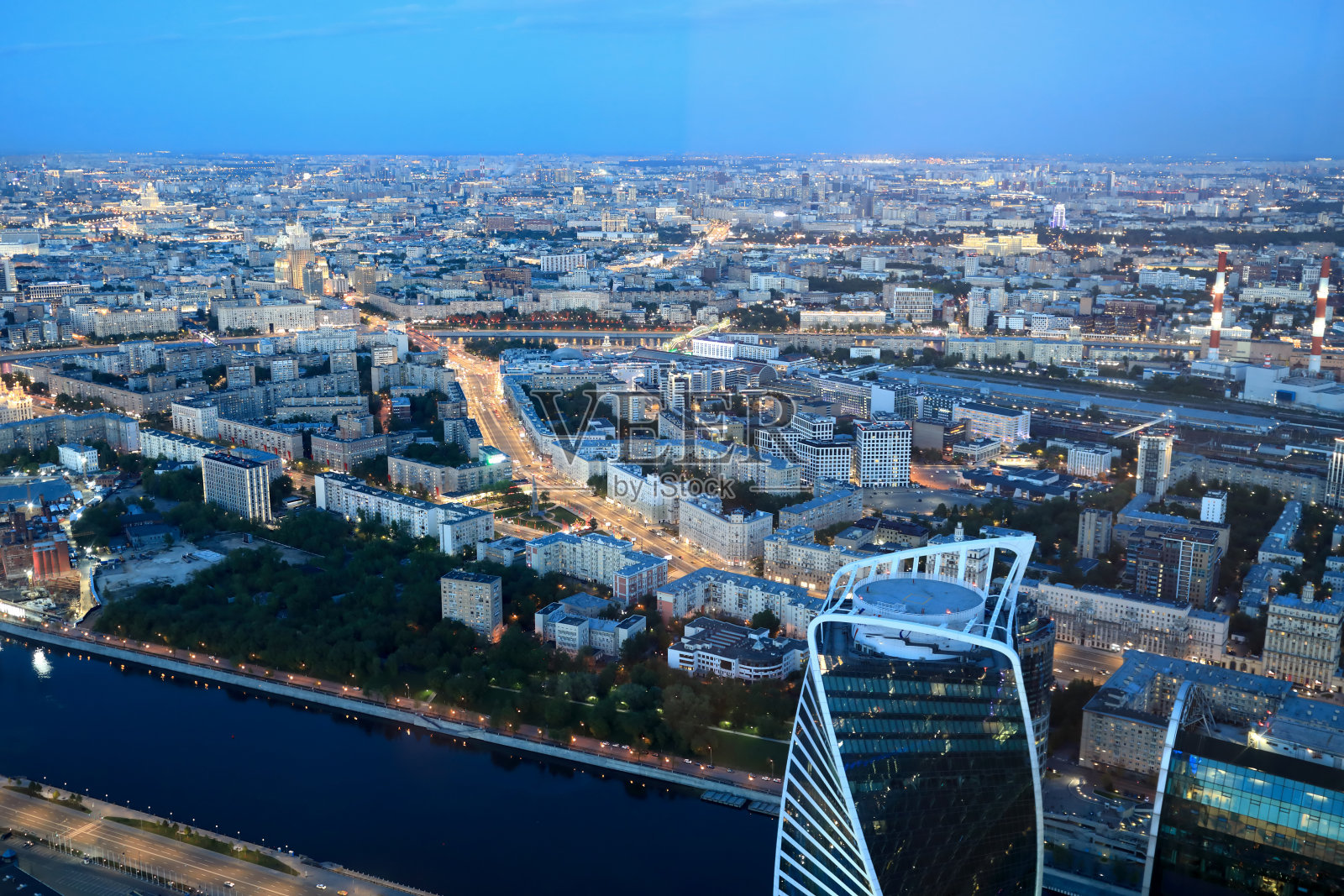 莫斯科的夜景照片摄影图片