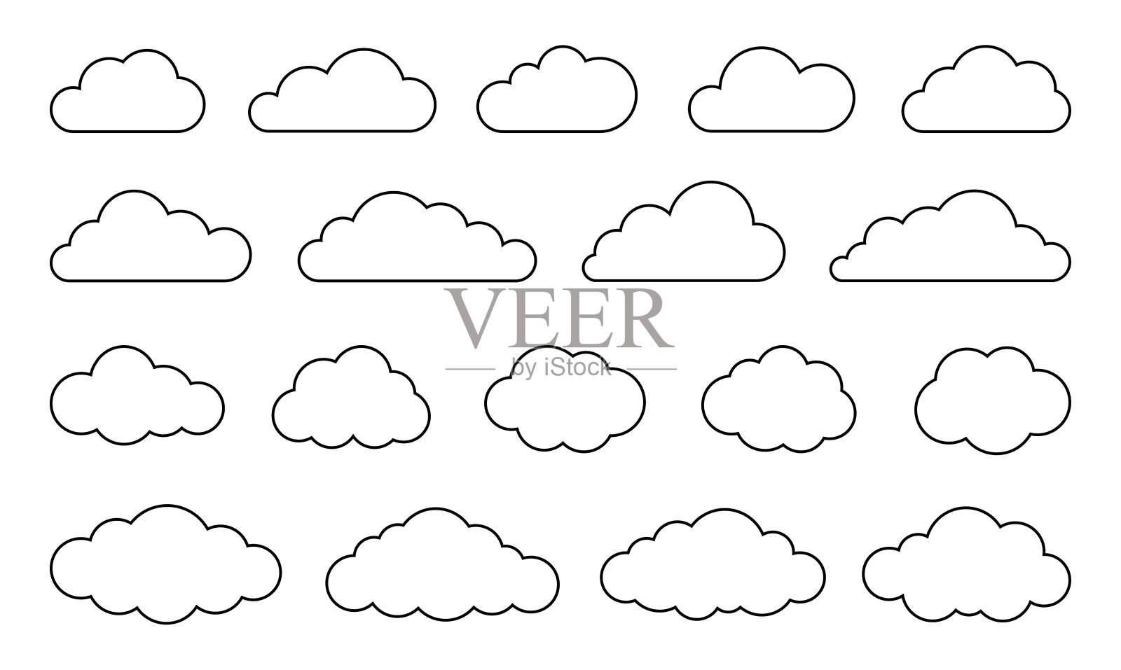云集合-向量股票集合插画图片素材