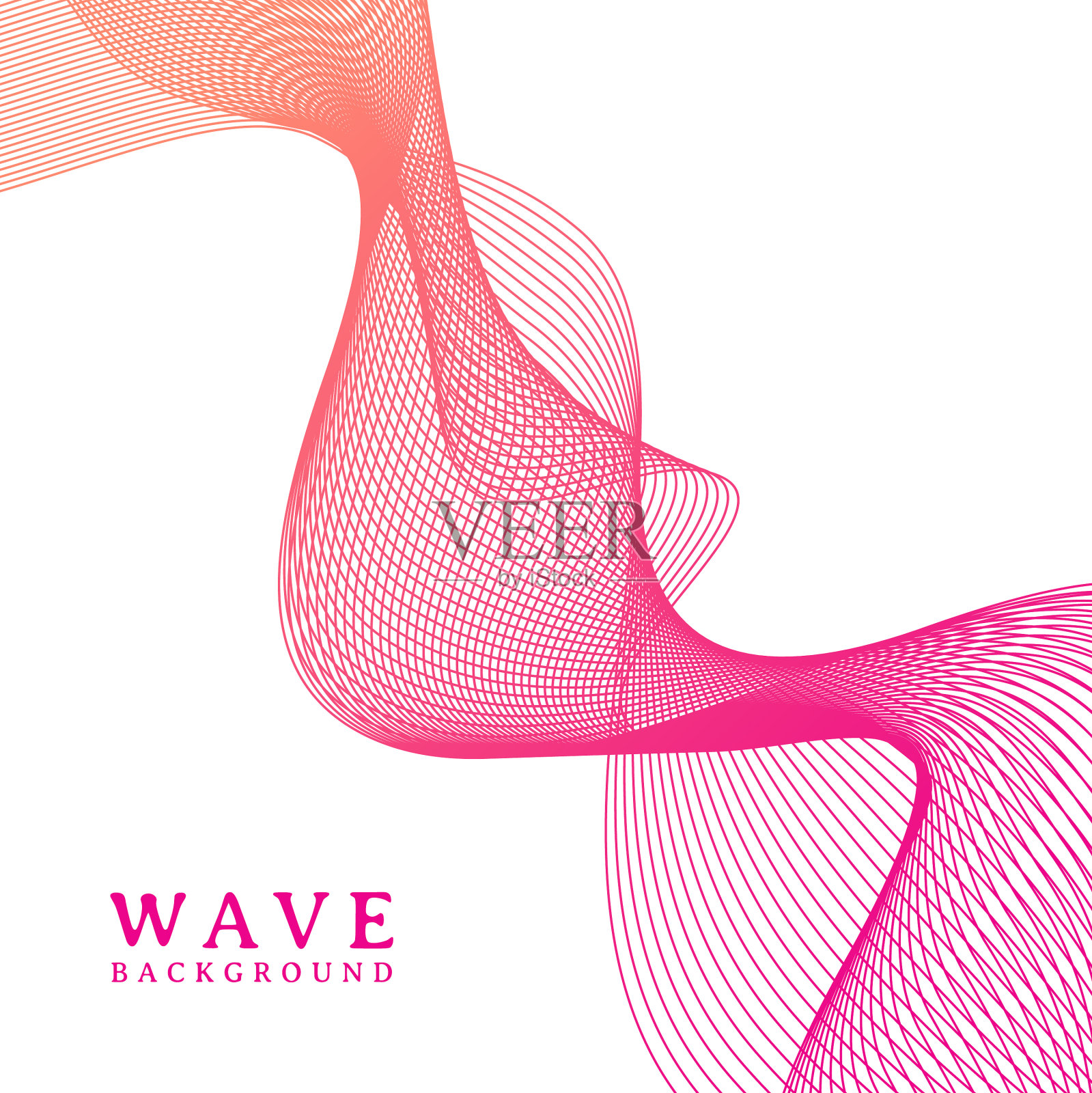 抽象彩色波浪线流动的背景插画图片素材