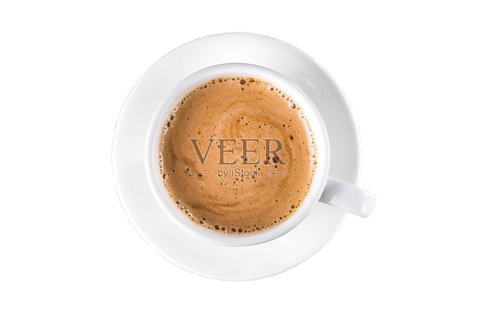 卡布奇诺咖啡杯上孤立的白色照片摄影图片