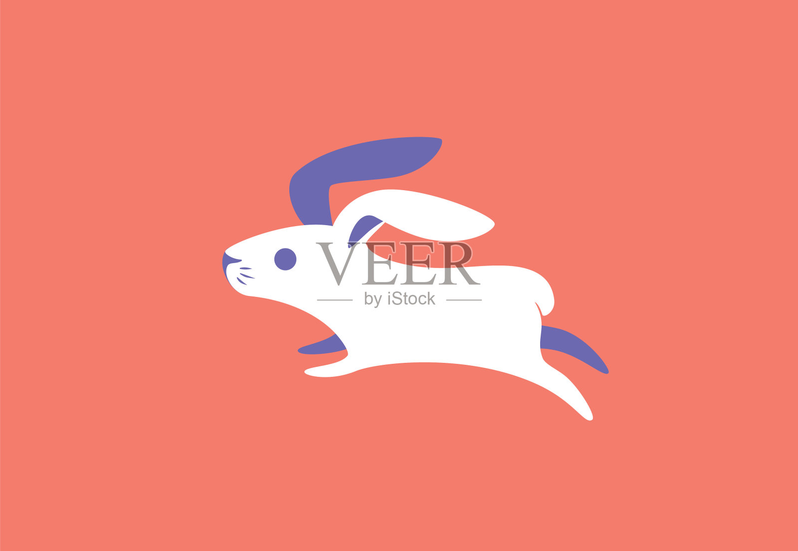 兔子跑的象征设计元素图片