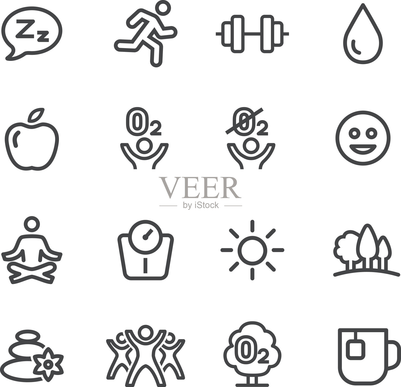 健身、健康生活方式图标系列图标素材