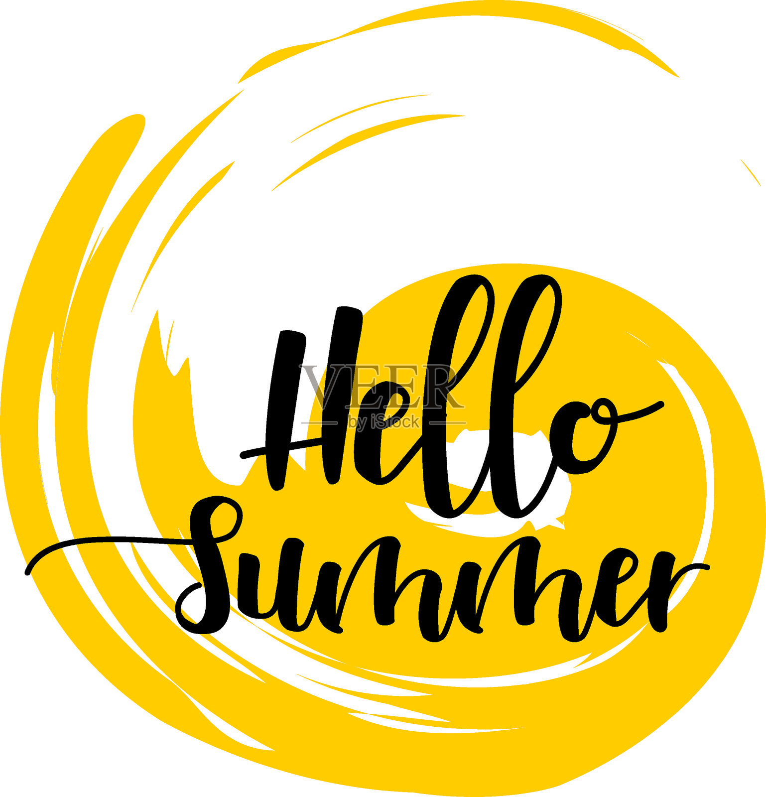 你好,夏天插画图片素材