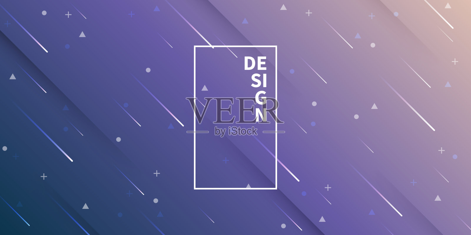 抽象设计与几何形状-时髦的紫色梯度插画图片素材