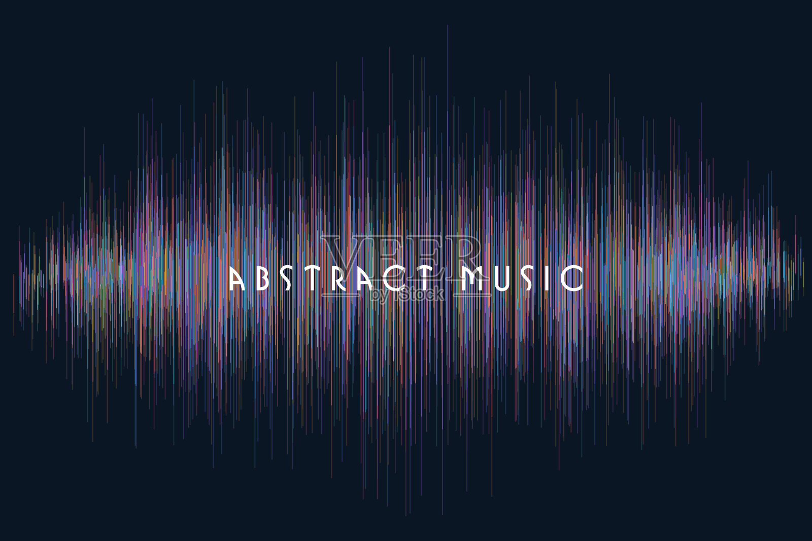 声波。动态效果。粒子矢量插图。插画图片素材