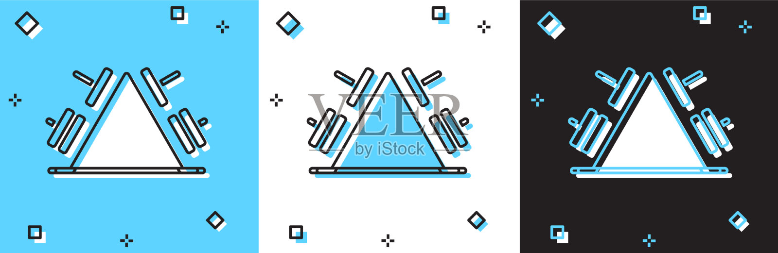 为杠铃设置附加重量的金属架插画图片素材