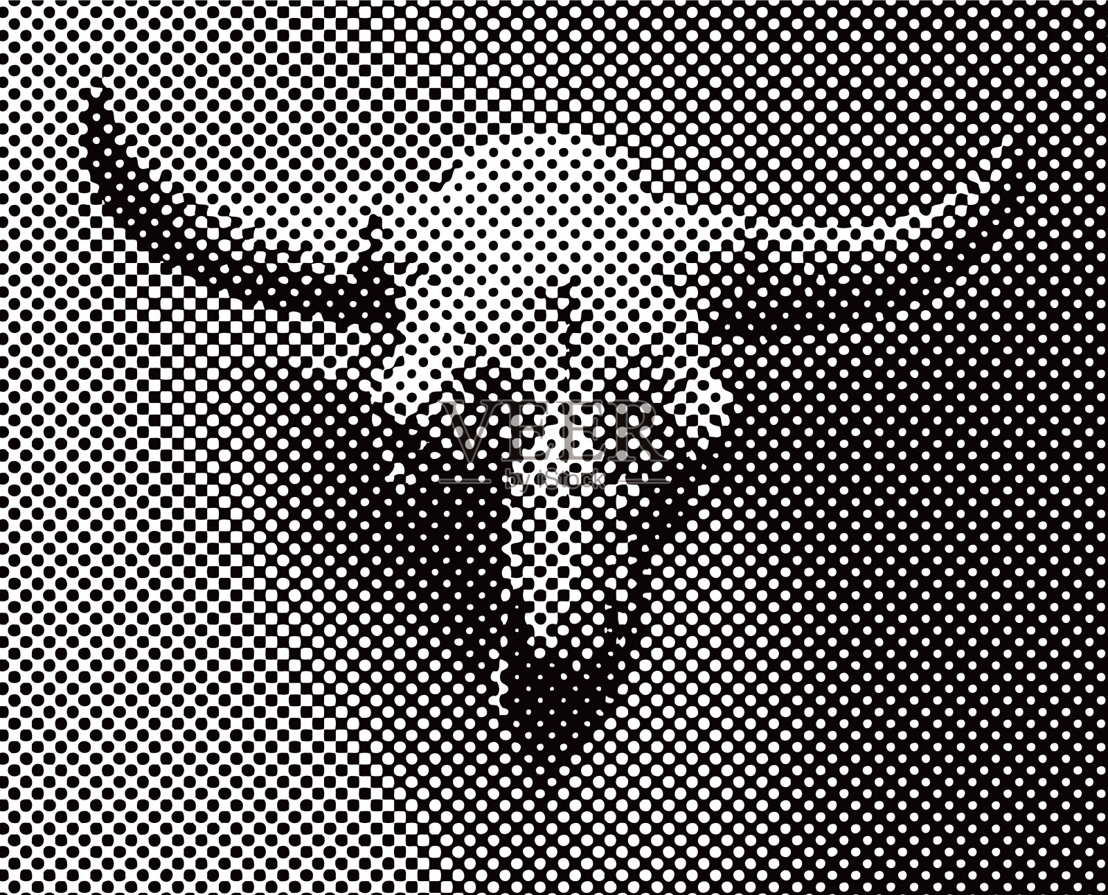 美洲野牛头骨和角插画图片素材