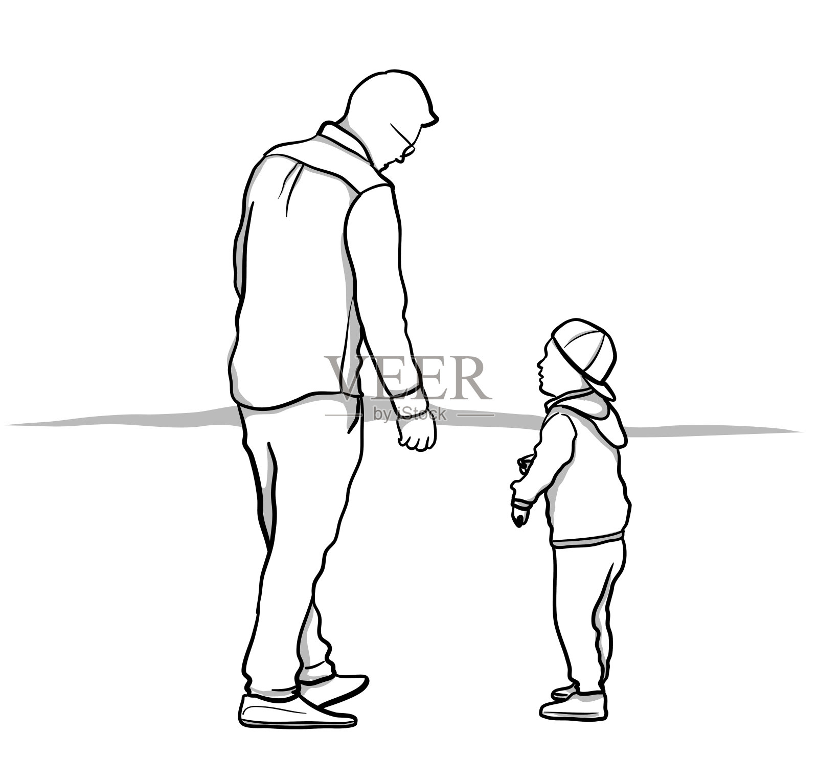 慈善工作老大哥插画图片素材