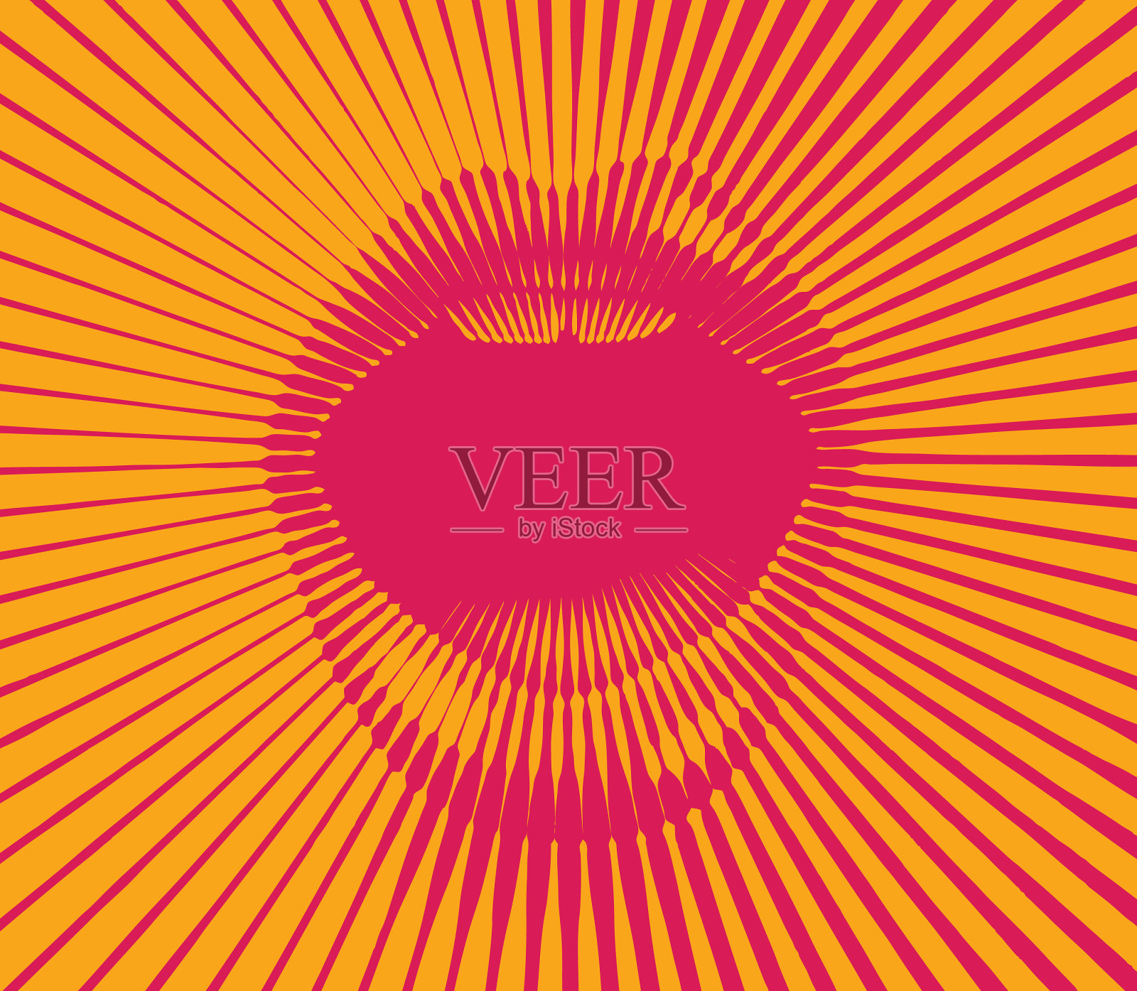 复古风格的嘴与半色调图案阳光插画图片素材