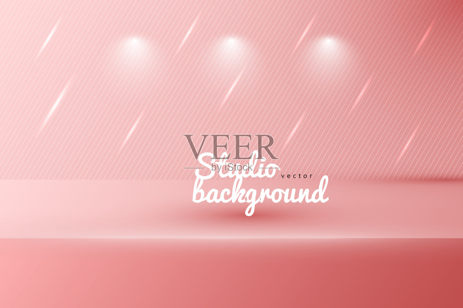 工作室墙壁纹理与灯光背景插画图片素材