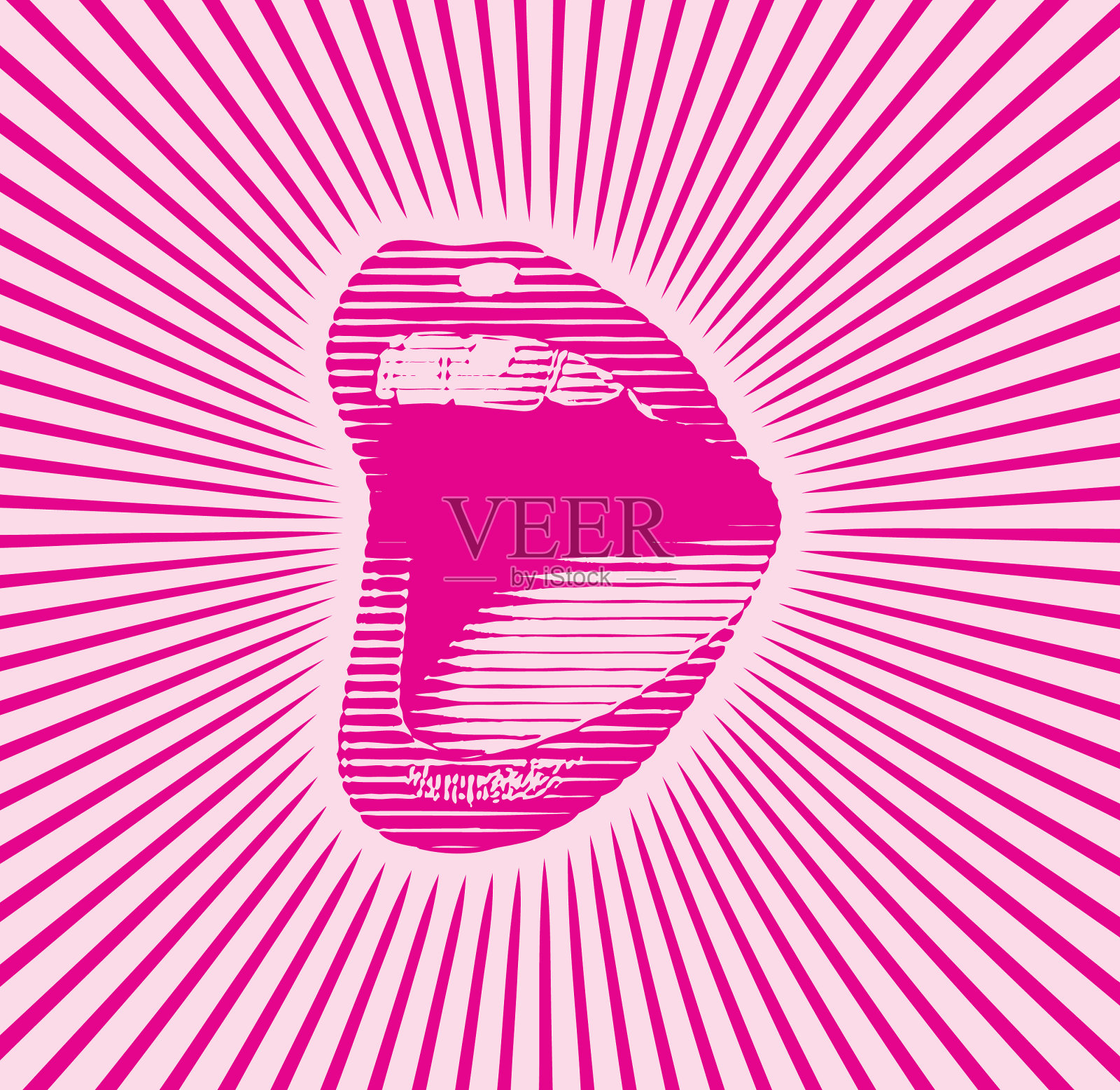 女人的嘴笑着,微笑着插画图片素材